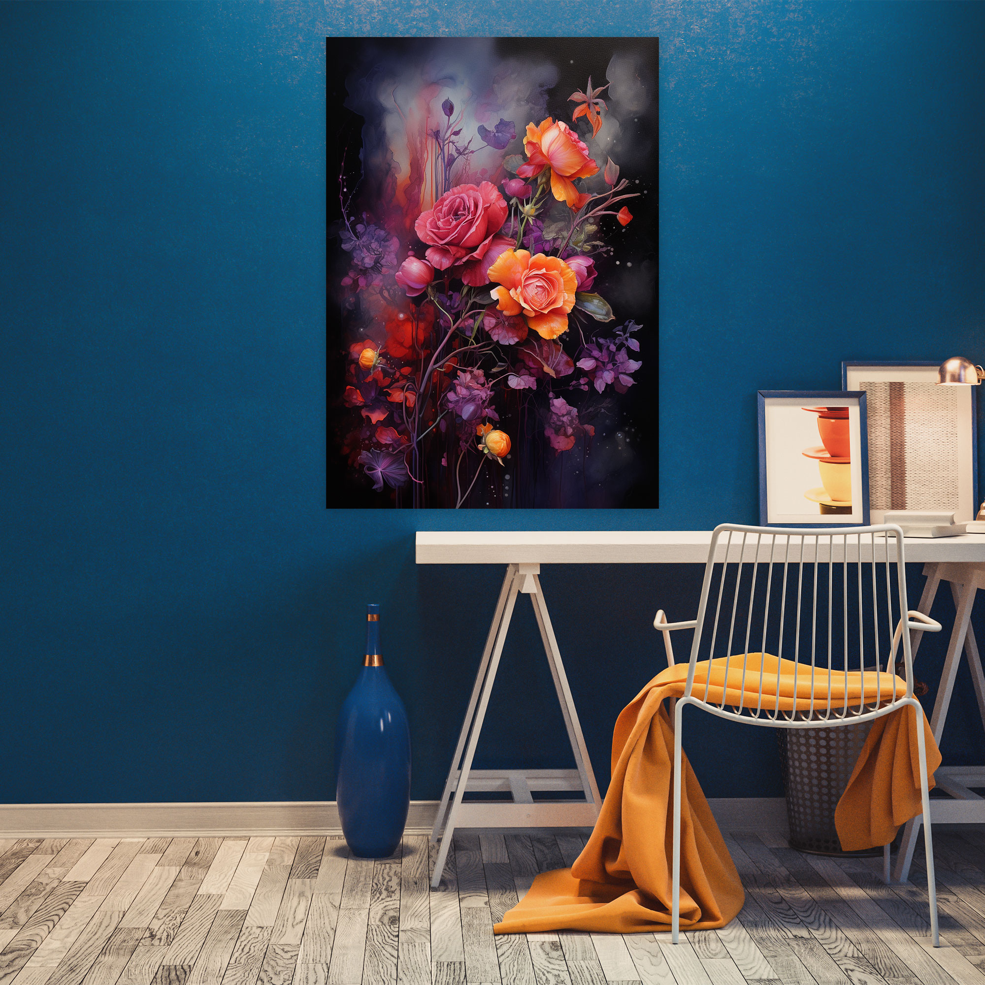 Bleeding Flowers Canvas Print - Bleeding Flowers, Canvas Print, Wall Decoration, Wall Art