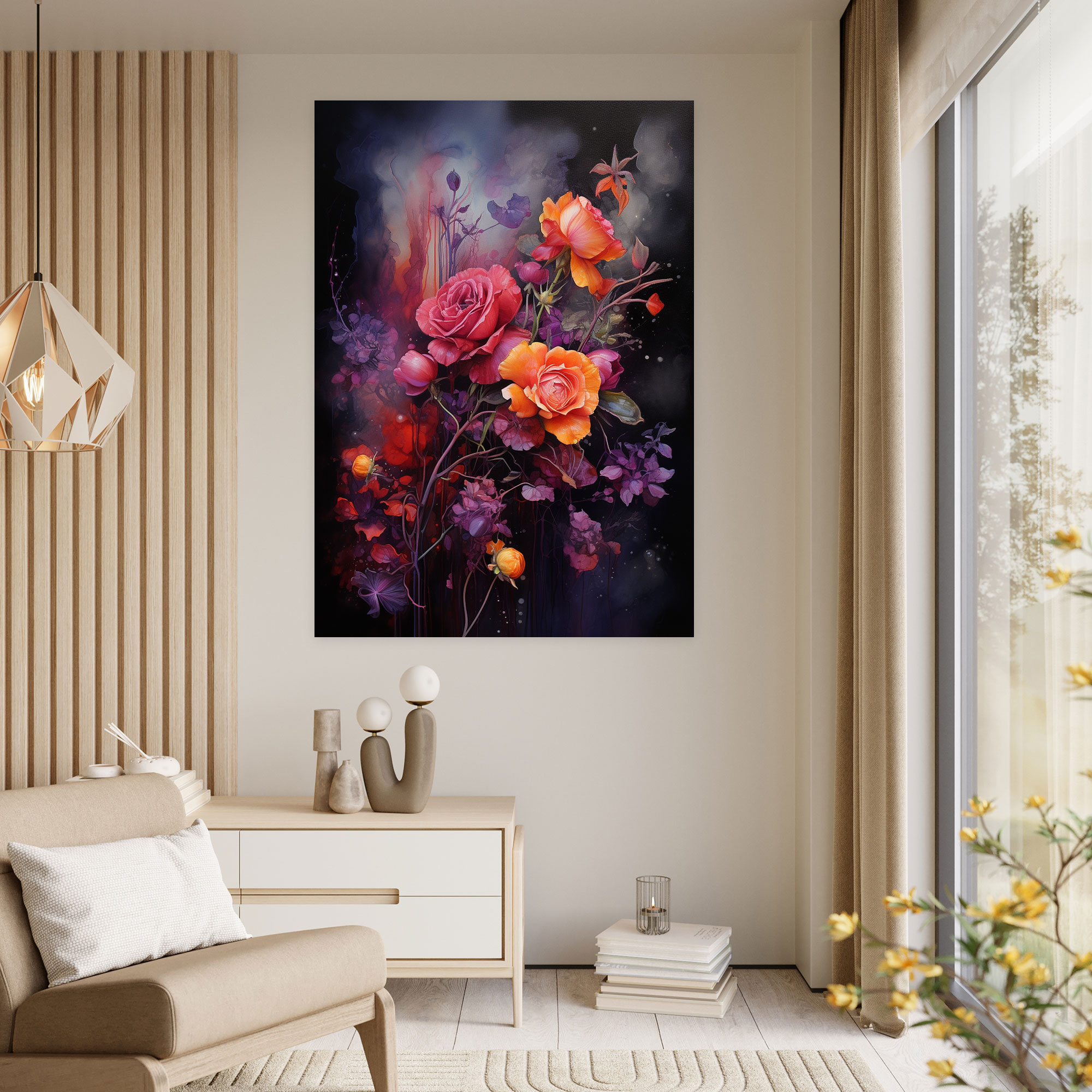 Bleeding Flowers Canvas Print - Bleeding Flowers, Canvas Print, Wall Decoration, Wall Art