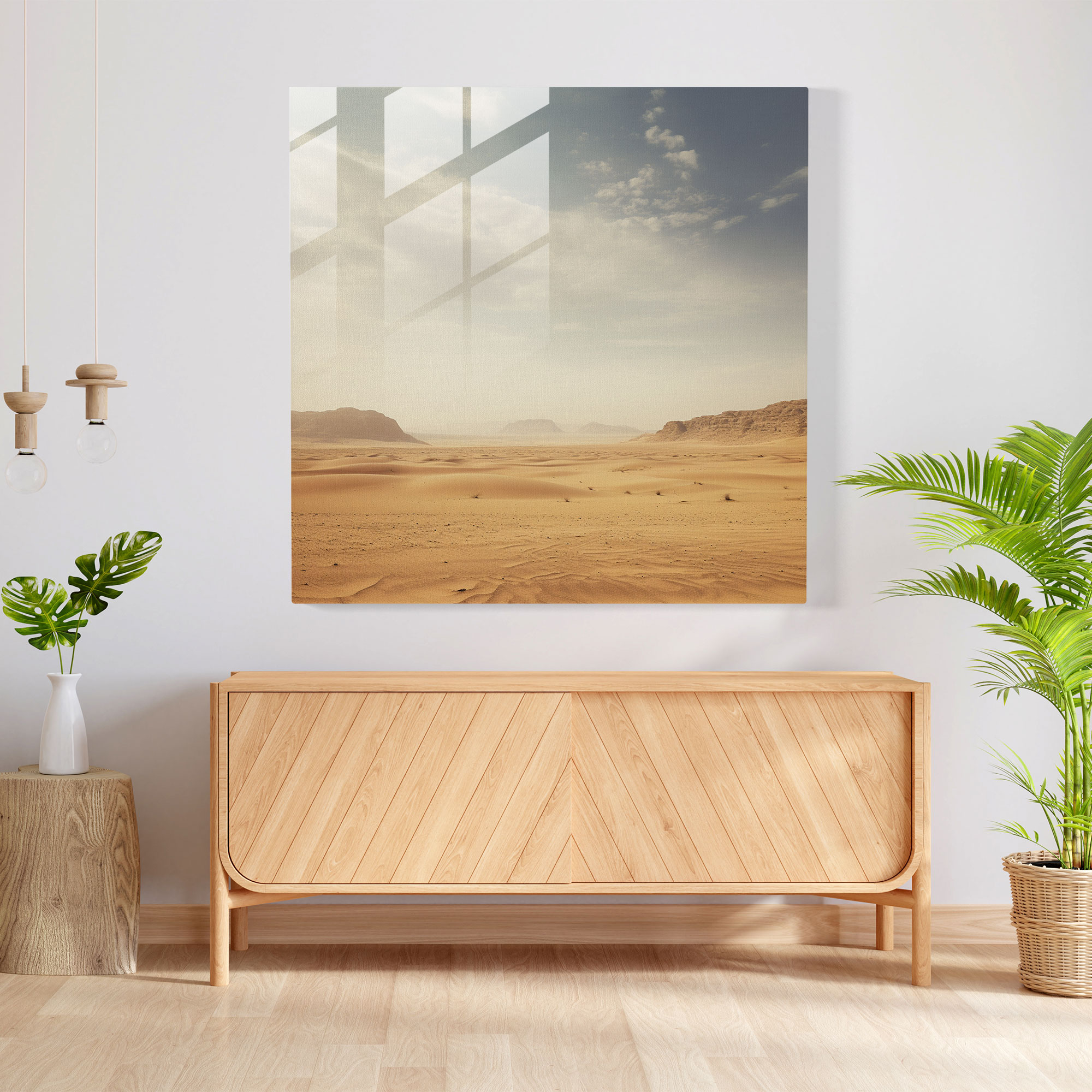 Beige Glass Print Home Decoration - Beige, Focal Point, Allure Of Nature, Warmth