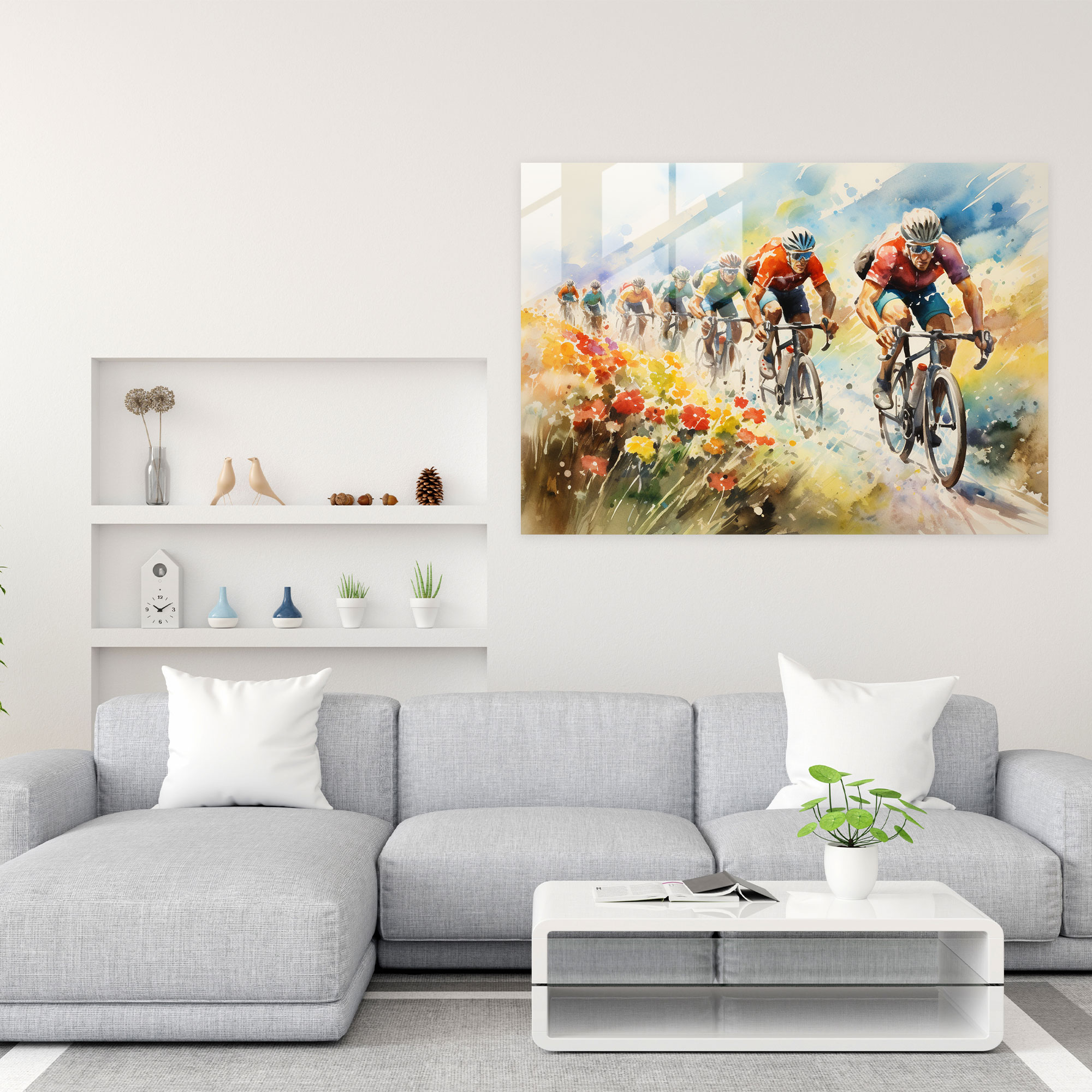 Bicycle Glass Print - Bicycle, Countryside, Glass Wall Art, Energy