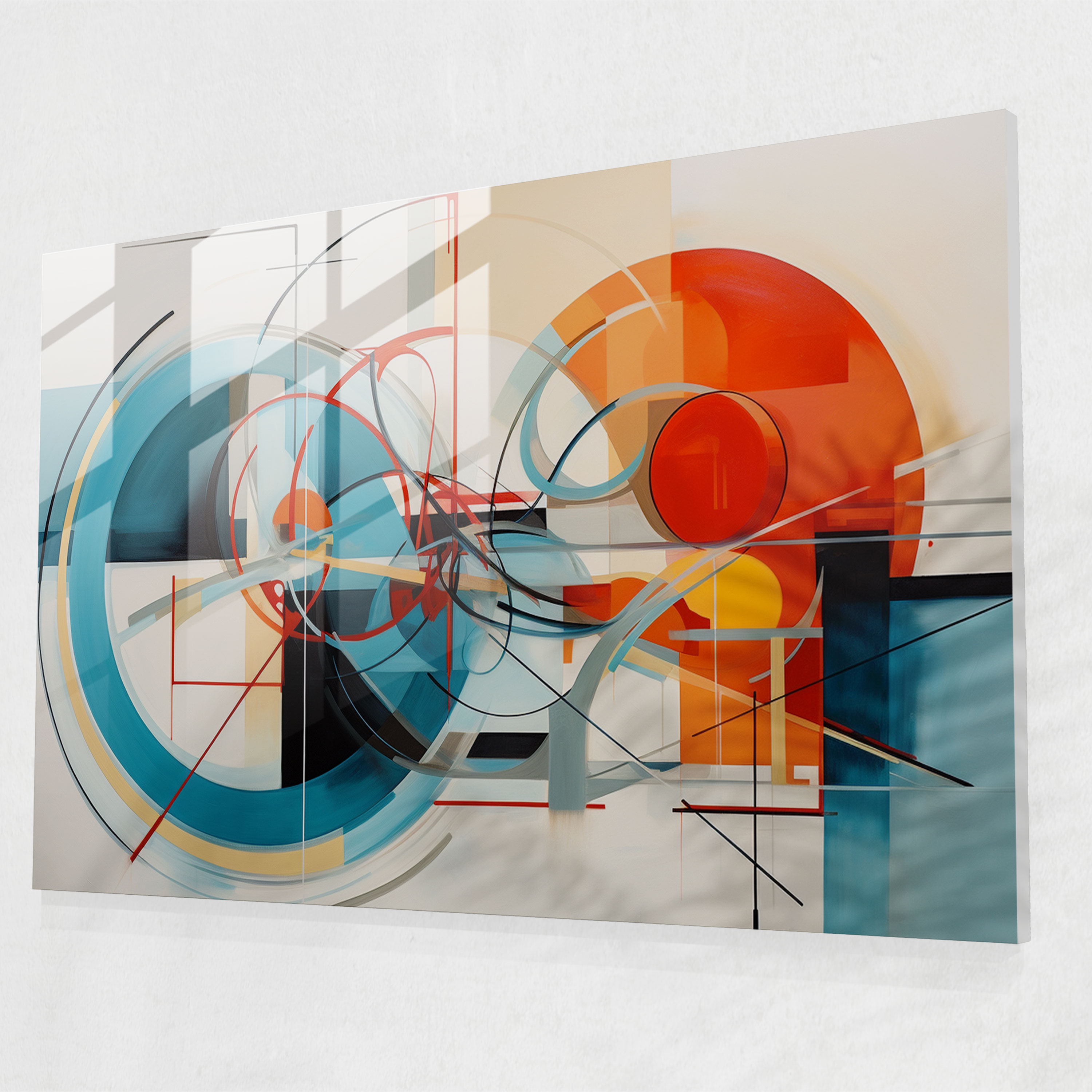 Geometric Bicycle Glass Print - Bicycle, Glass Print, Wall Decoration, Shapes
