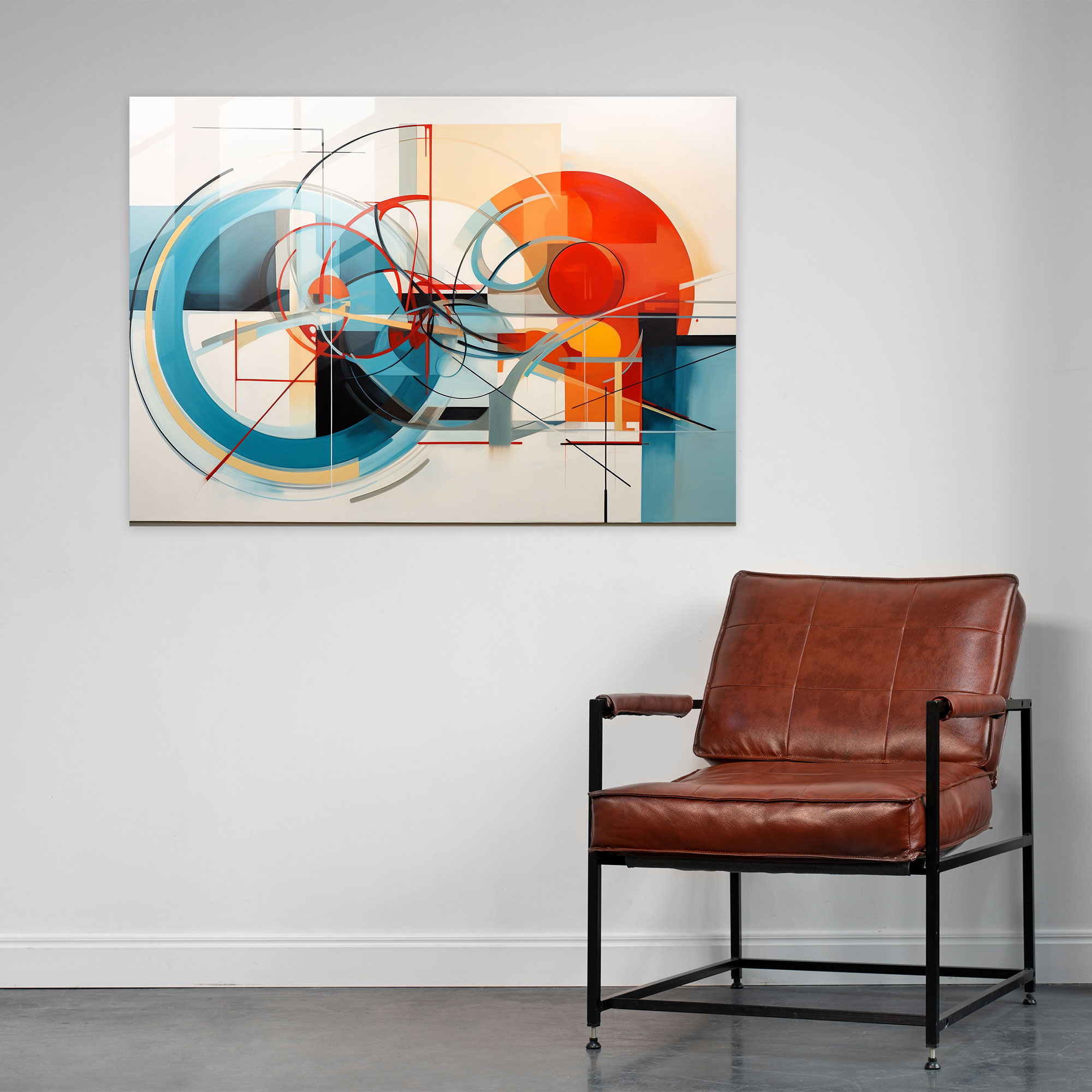 Geometric Bicycle Glass Print - Bicycle, Glass Print, Wall Decoration, Shapes