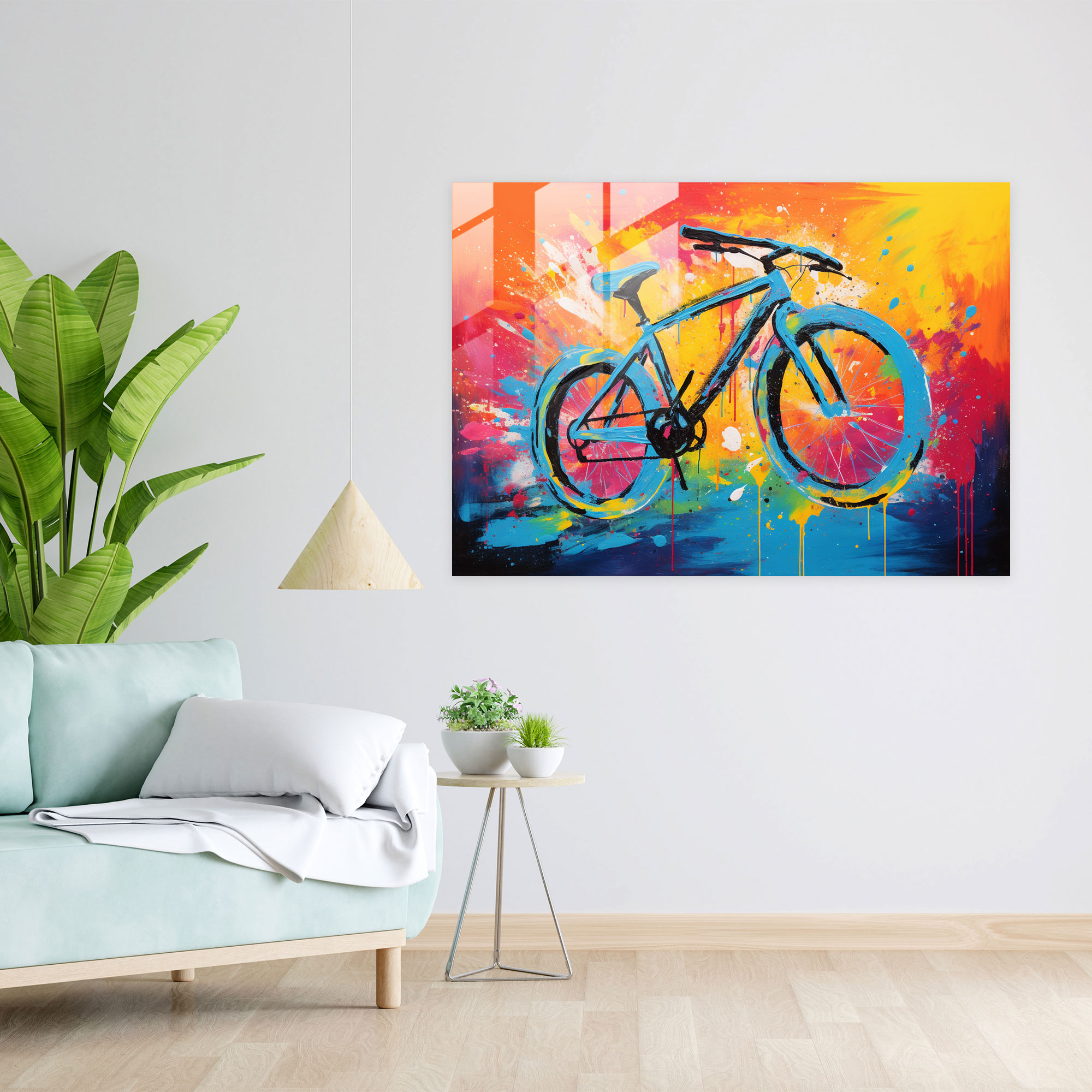 Bicycle Glass Wall Art - Bicycle, Bicycle, Glass Print, Bold Background