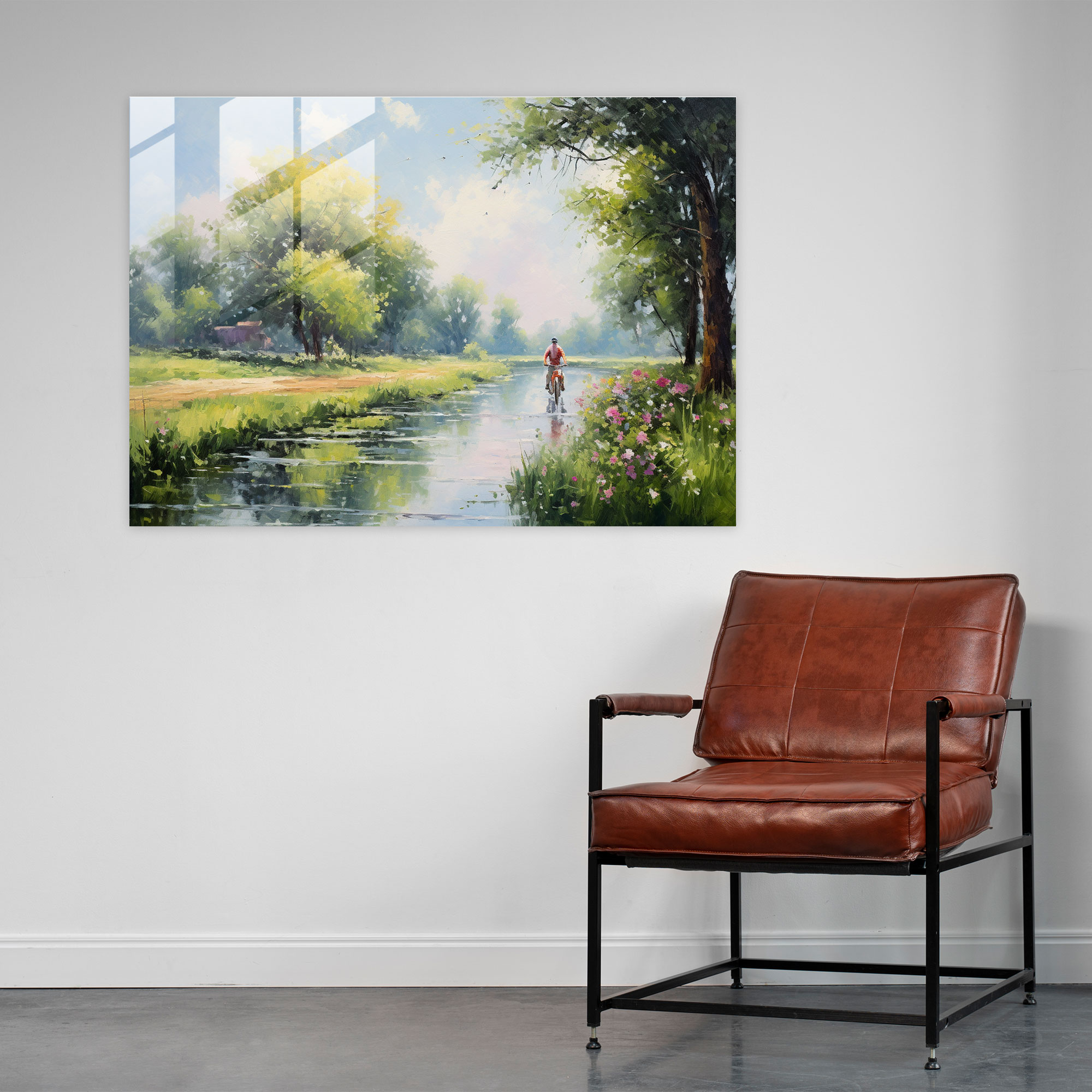 Bicycle Glass Art - Bicycle, Impressionist, Bicycle, Modern Art