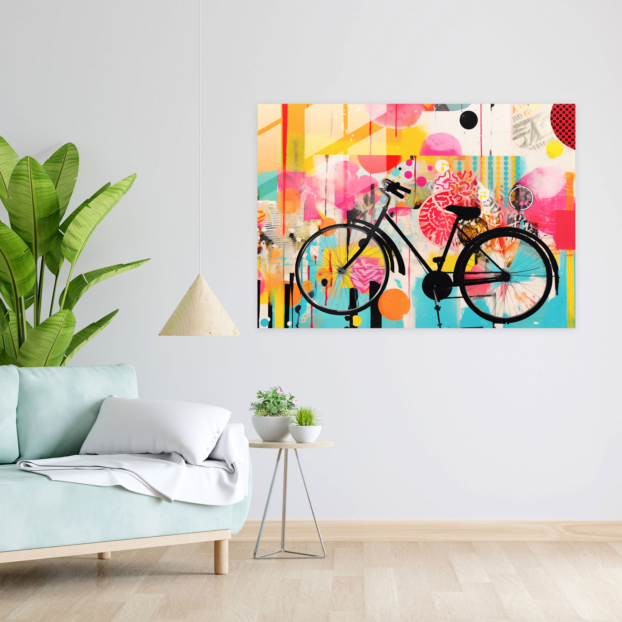 Bicycle Glass Wall Art - Bicycle, Glass Art, Glass Print, Wall Decoration