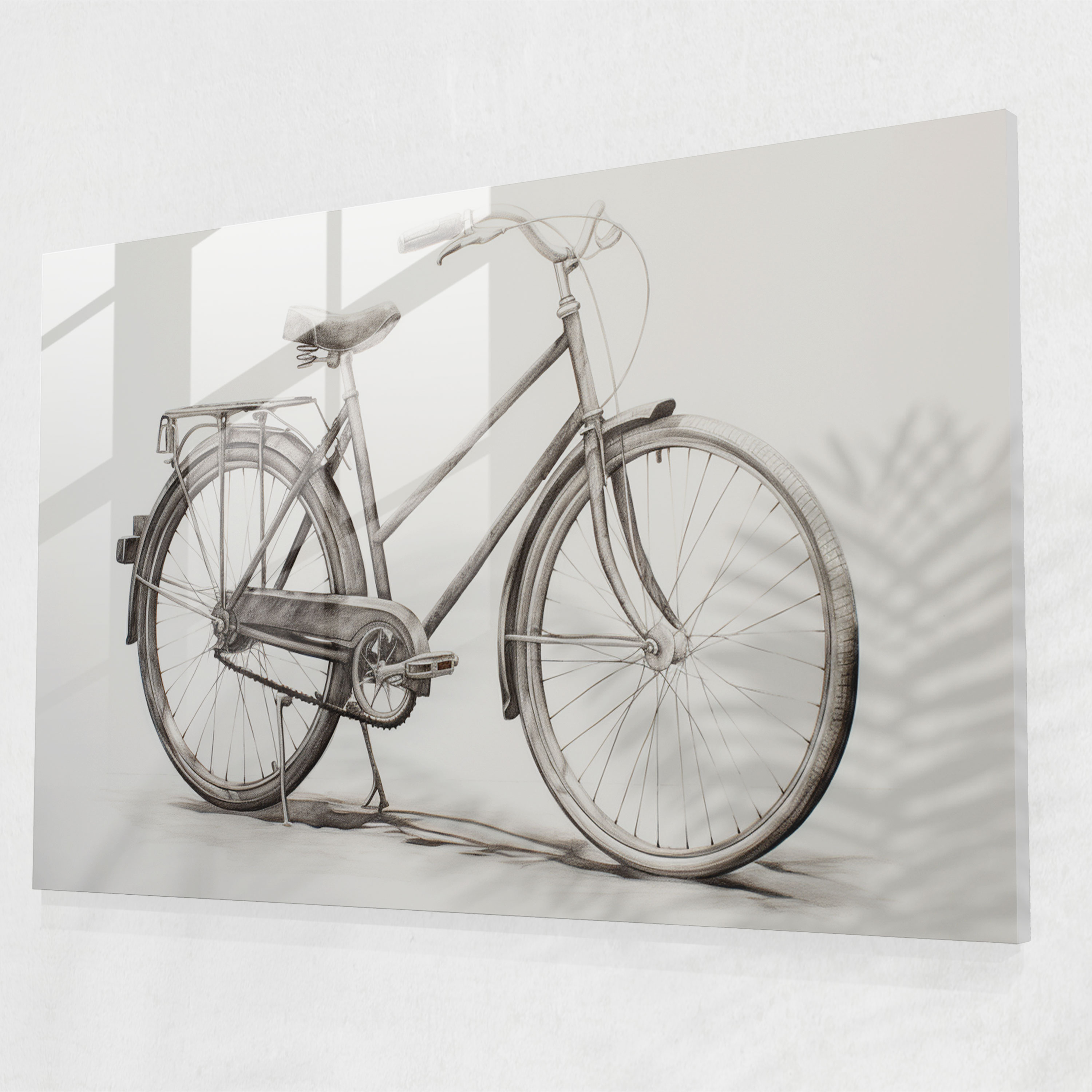 Bicycle Glass Art - Bicycle, Glass Wall Art, Wall Decoration, Modern Art
