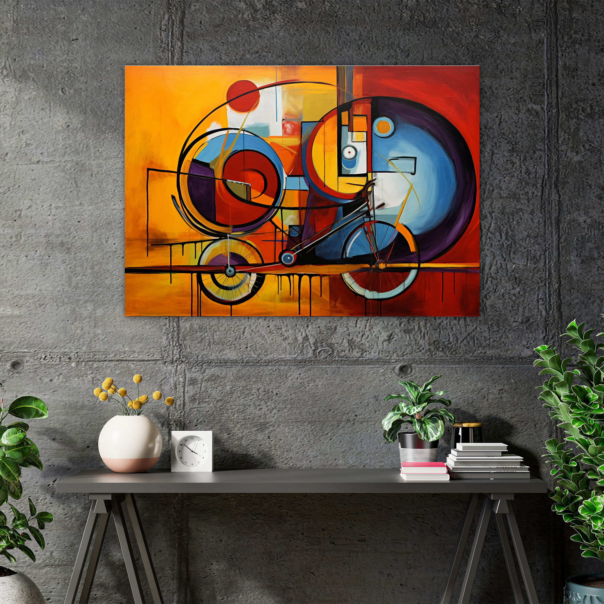 Bicycle Canvas Print - Bicycle, Abstract, Canvas Print, Stylized