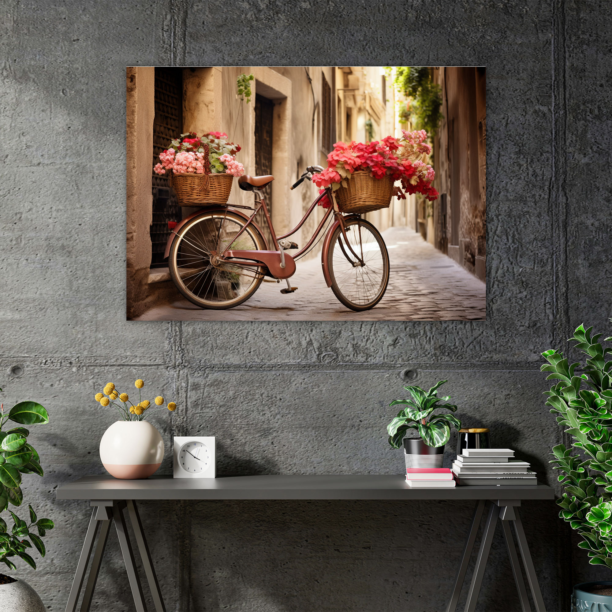 Bicycle Wall Decoration - Bicycle, Travel-Inspired, Vintage, Flowers