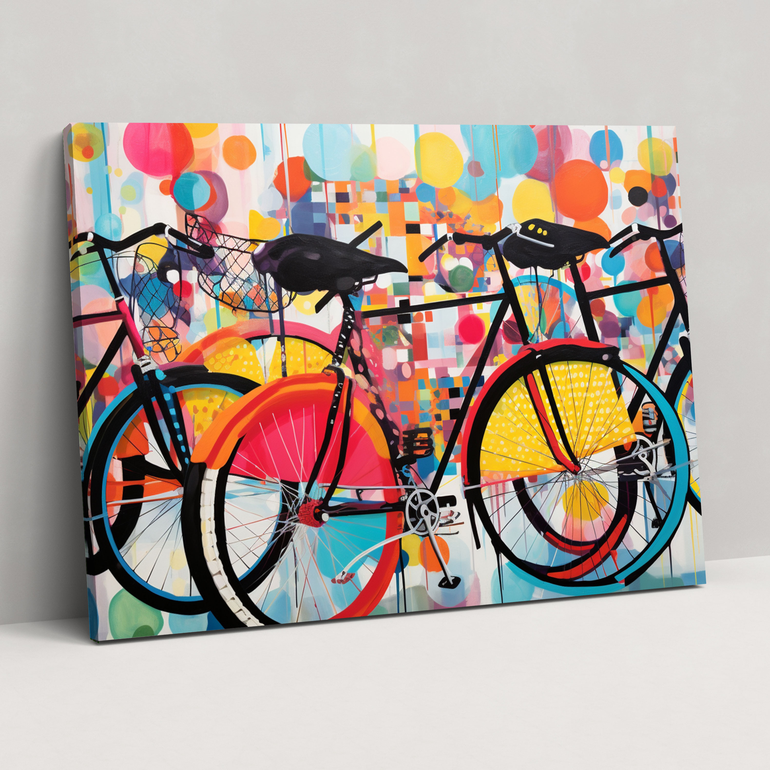 Bicycle Pop Art Canvas Print - Bicycle, Canvas Wall Art, Bicycle, Wall Art