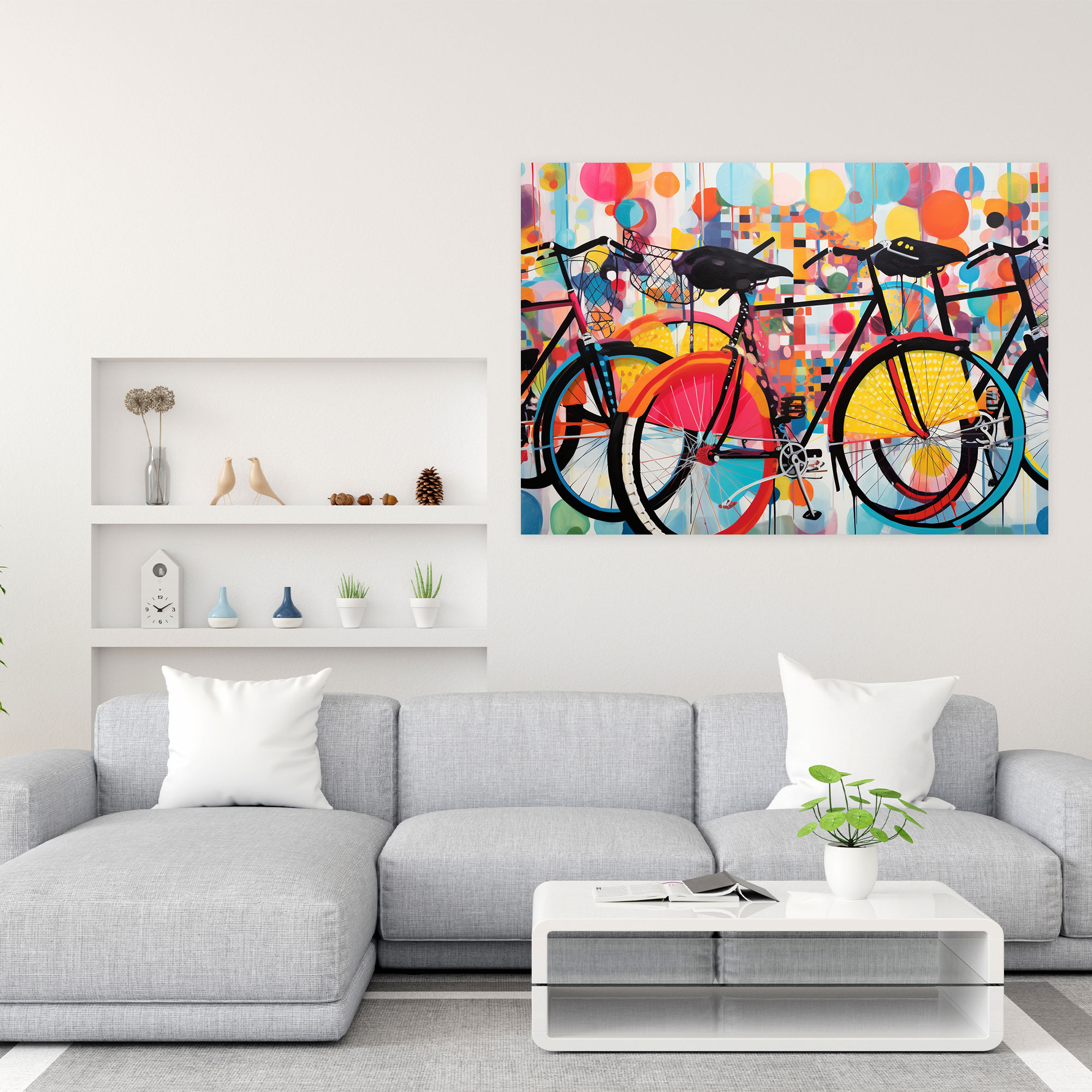 Bicycle Pop Art Canvas Print - Bicycle, Canvas Wall Art, Bicycle, Wall Art