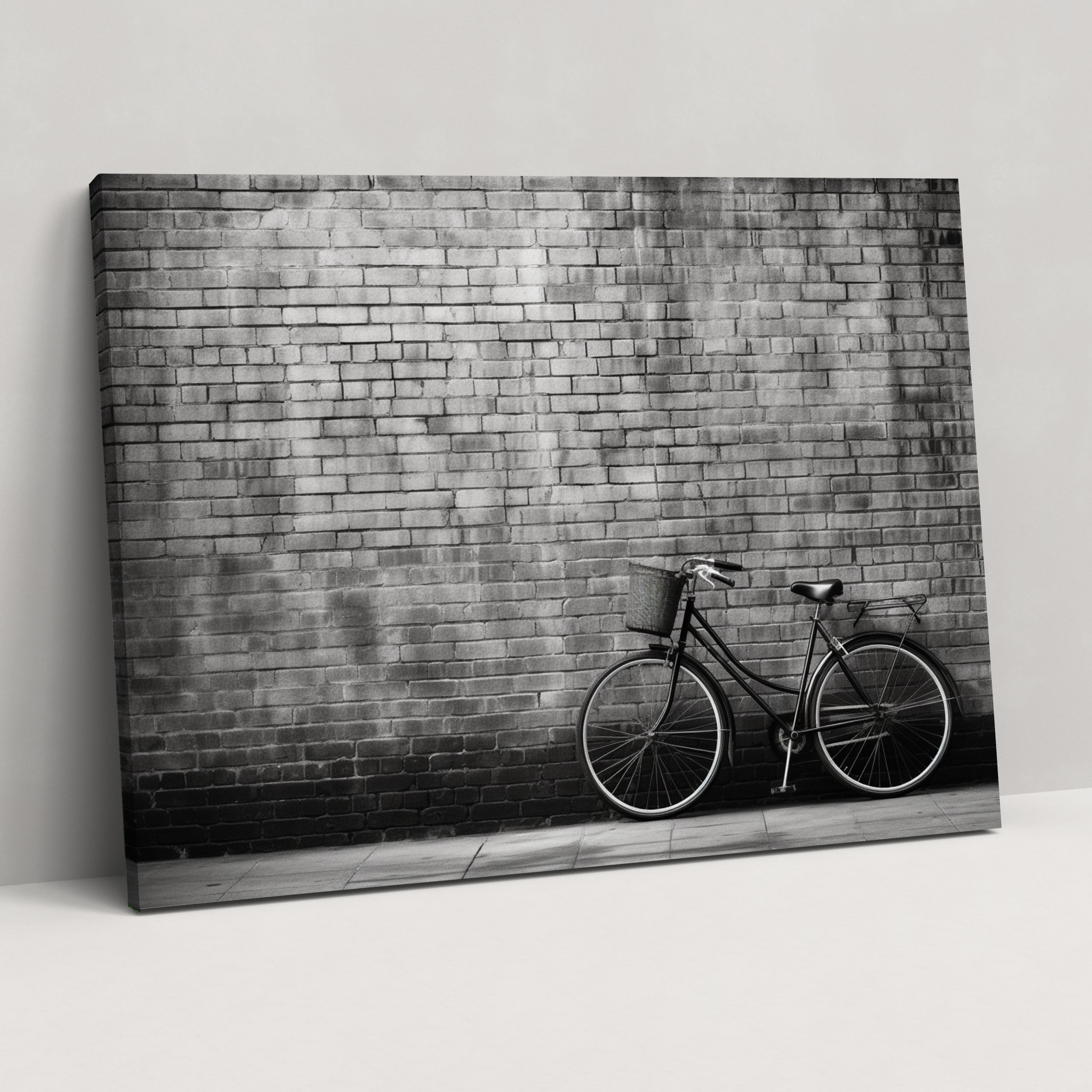 Vintage Bicycle Canvas Print - Bicycle, Bicycle, Wall Art, Old Brick Wall