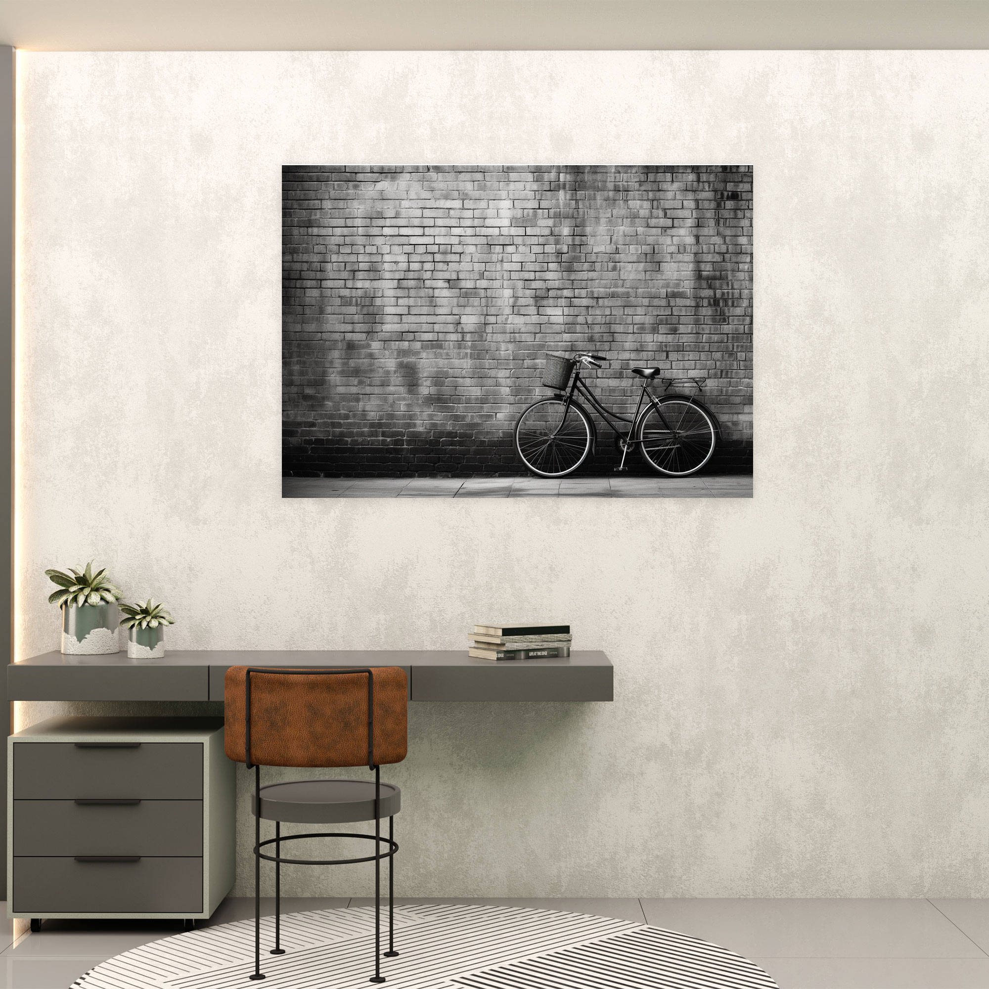 Vintage Bicycle Canvas Print - Bicycle, Bicycle, Wall Art, Old Brick Wall