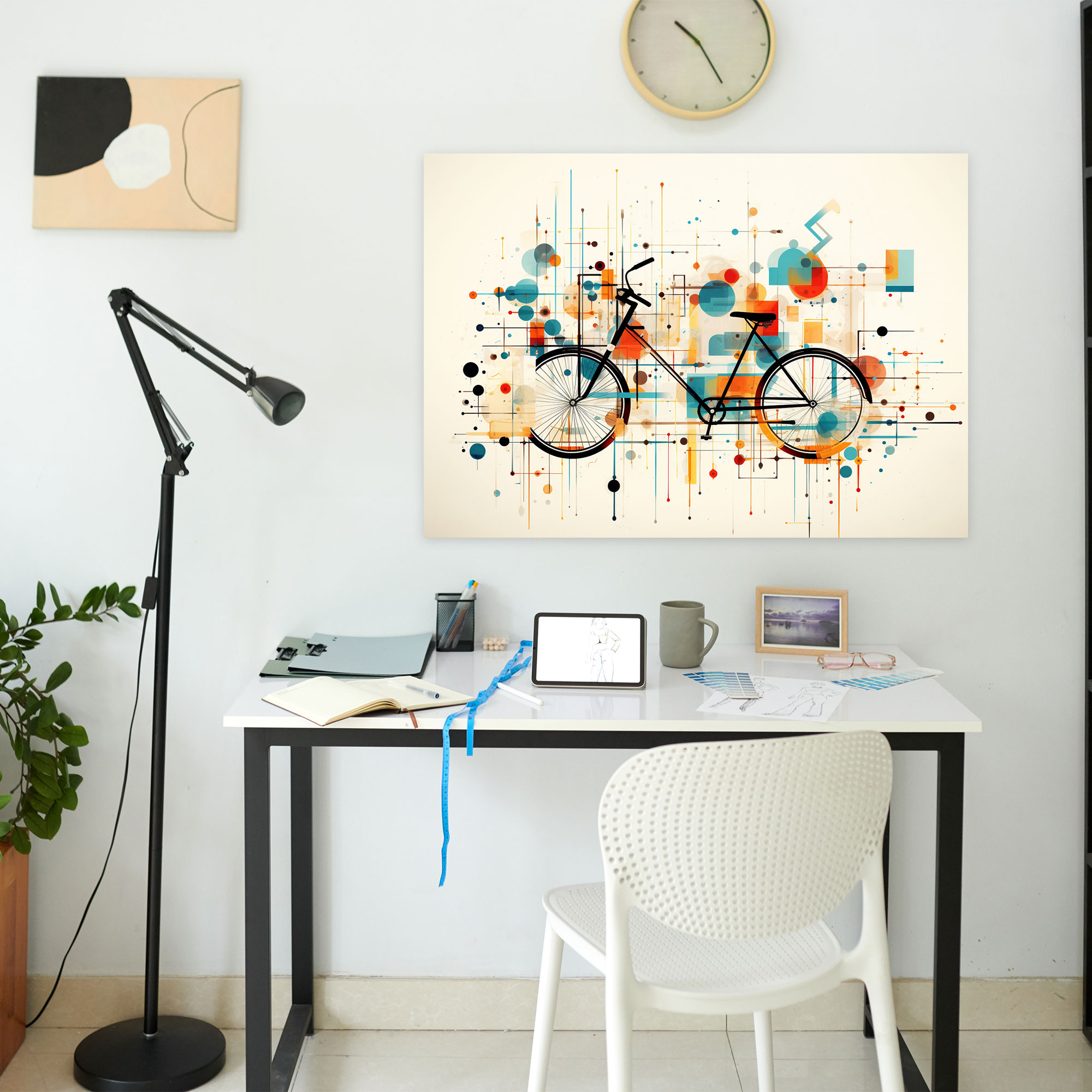 Geometric Bicycle Canvas Print - Bicycle, Unique Design, Canvas Print, Shapes And Patterns