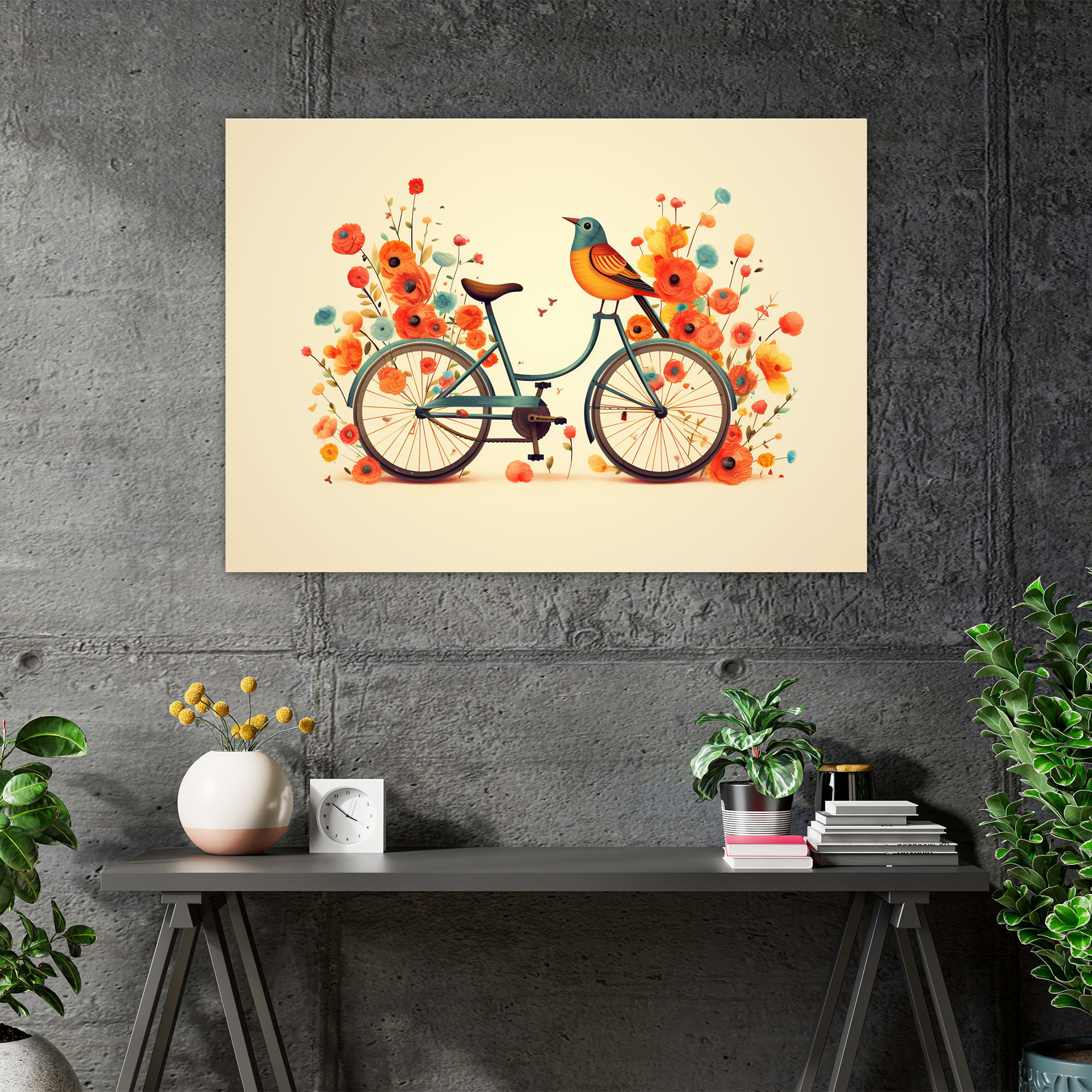 Retro Bicycle Wall Art - Bicycle, Vintage, Canvas Print, Home Decoration