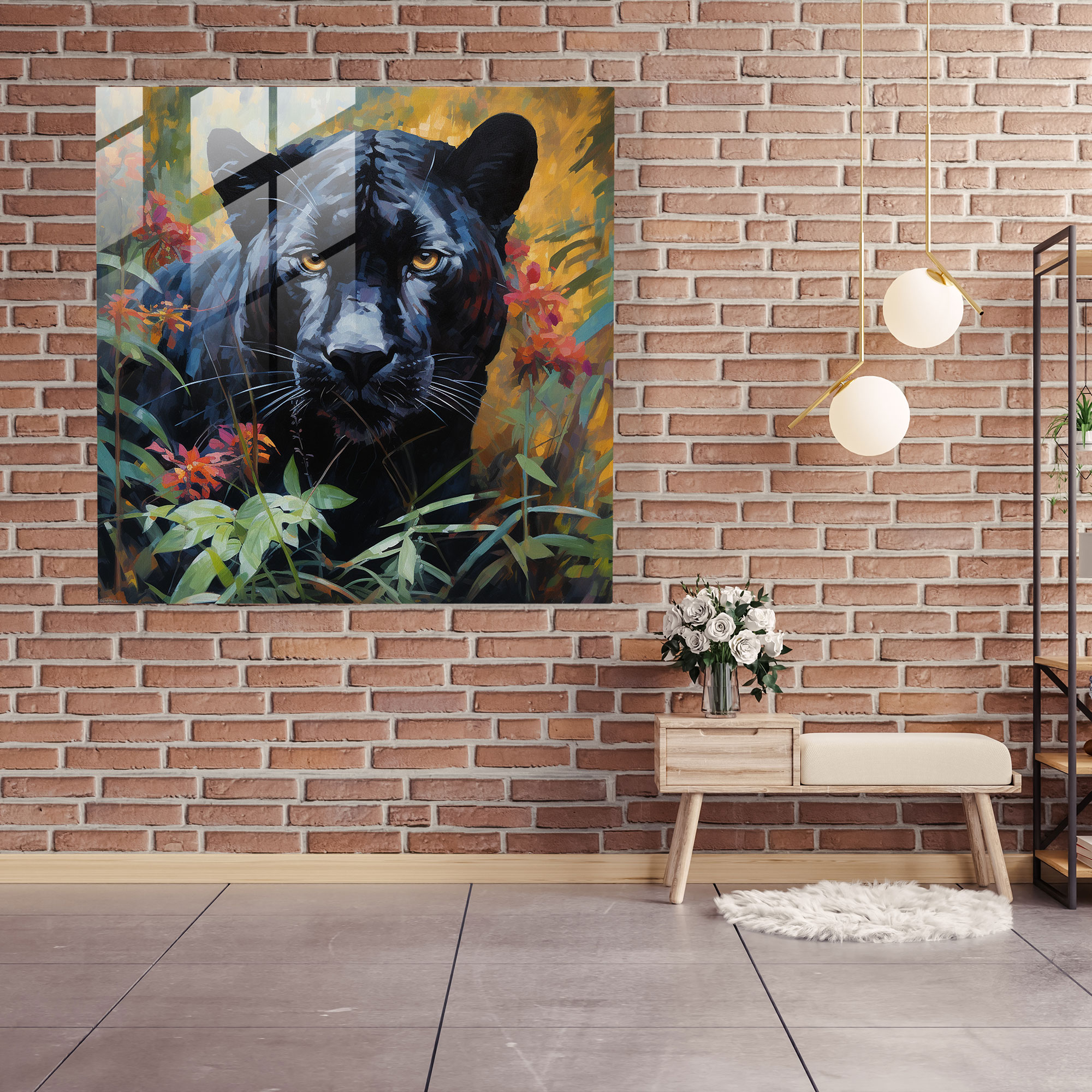 Black Panther Glass Print - Black Panther, Black Panther, Glass Wall Art, Glass Print
