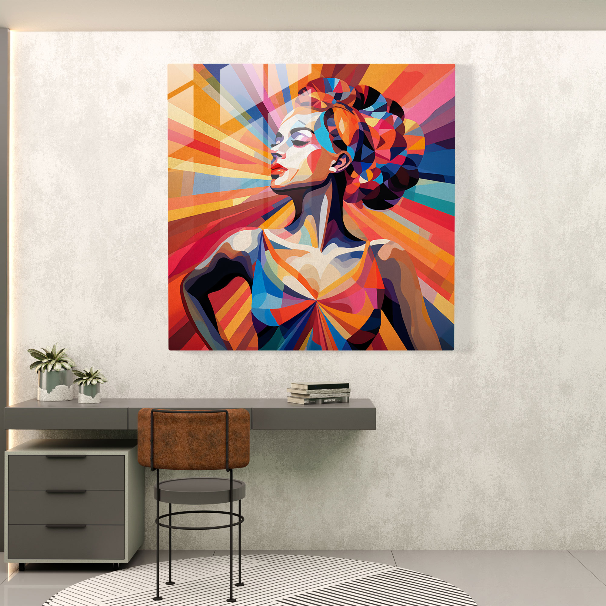 Ballerina Pop Fusion Glass Print - Ballerina, Wall Decoration, Home Decoration, Pop Art