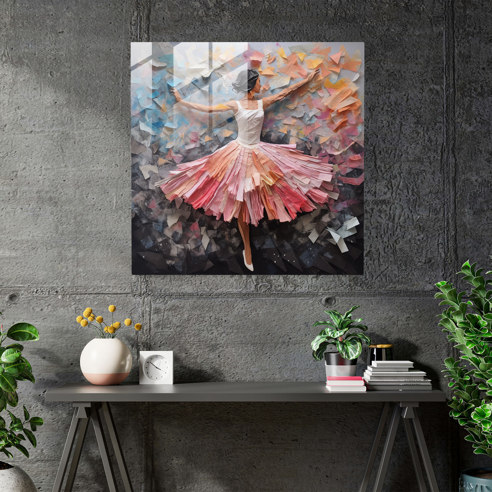 Ballerina Collage Glass Print - Ballerina, Home Decoration, Ballerina, Modern Art
