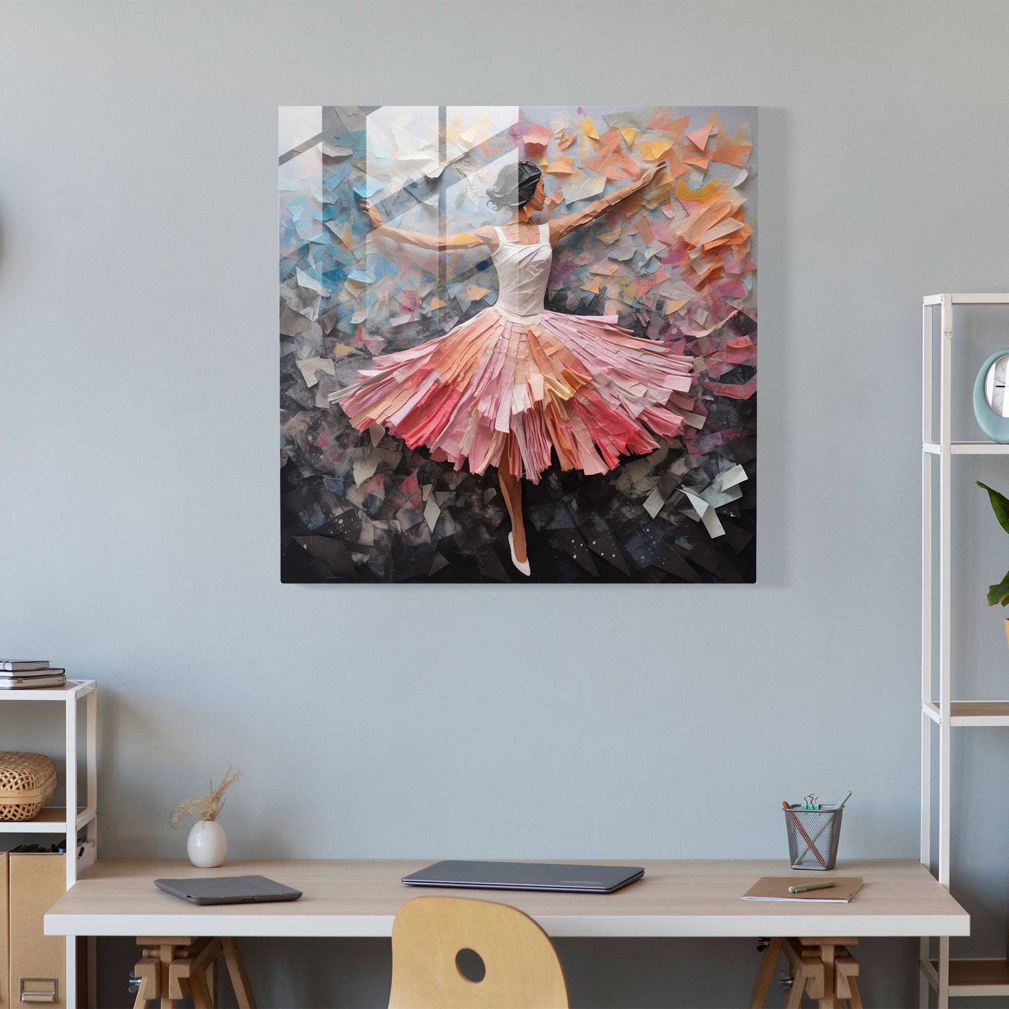 Ballerina Collage Glass Print - Ballerina, Home Decoration, Ballerina, Modern Art