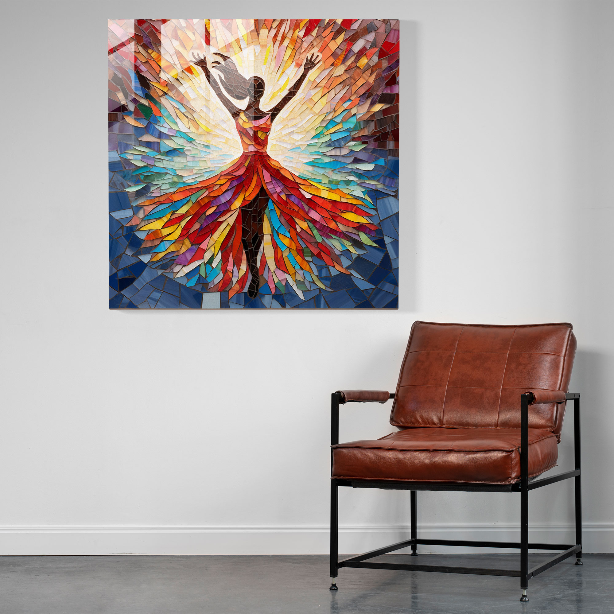 Stained Glass Ballerina Glass Print - Ballerina, Glass Print, Ballerina, Glass Wall Art