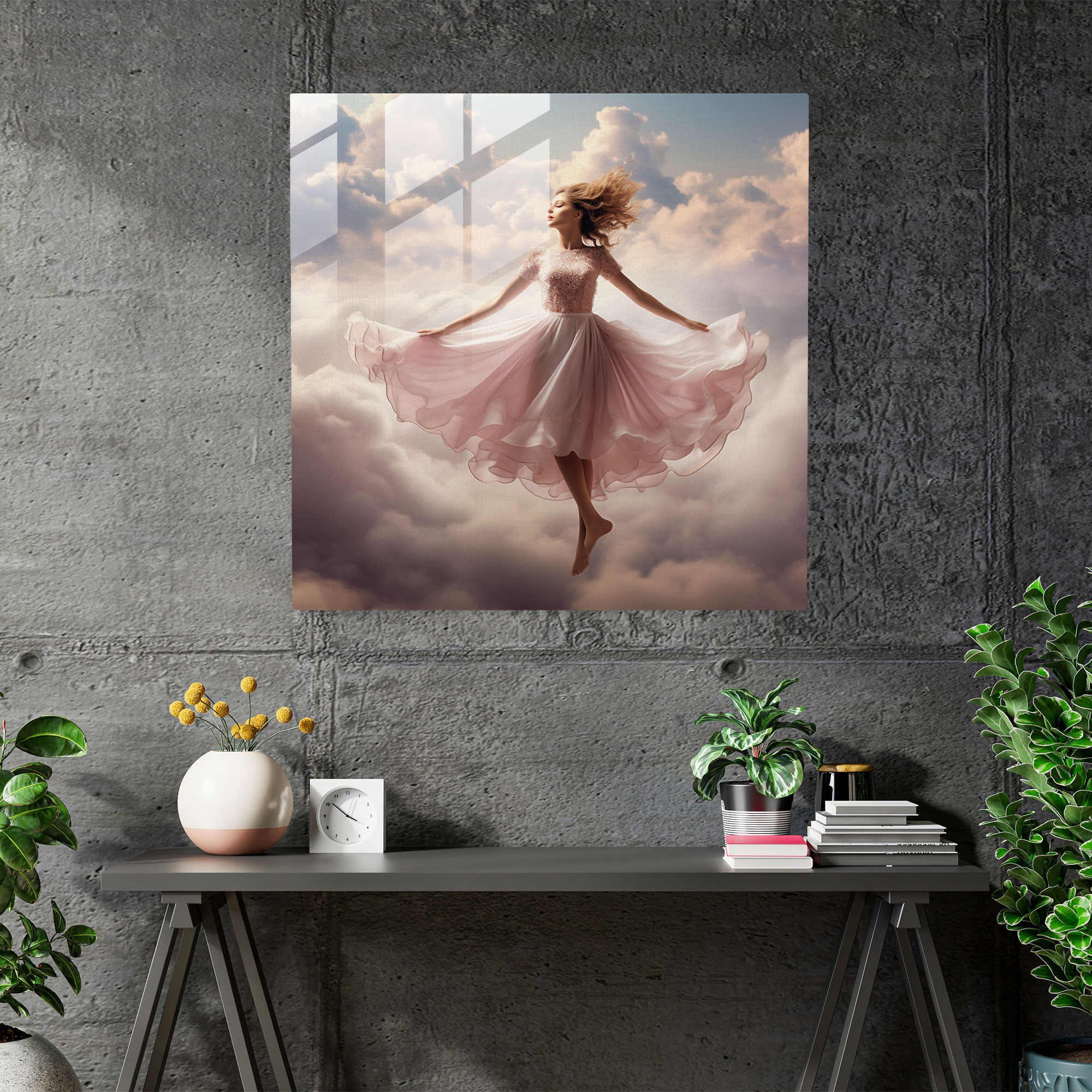 Dreamy Ballerina Glass Print - Ballerina, Glass Print, Glass Art, Dreamy