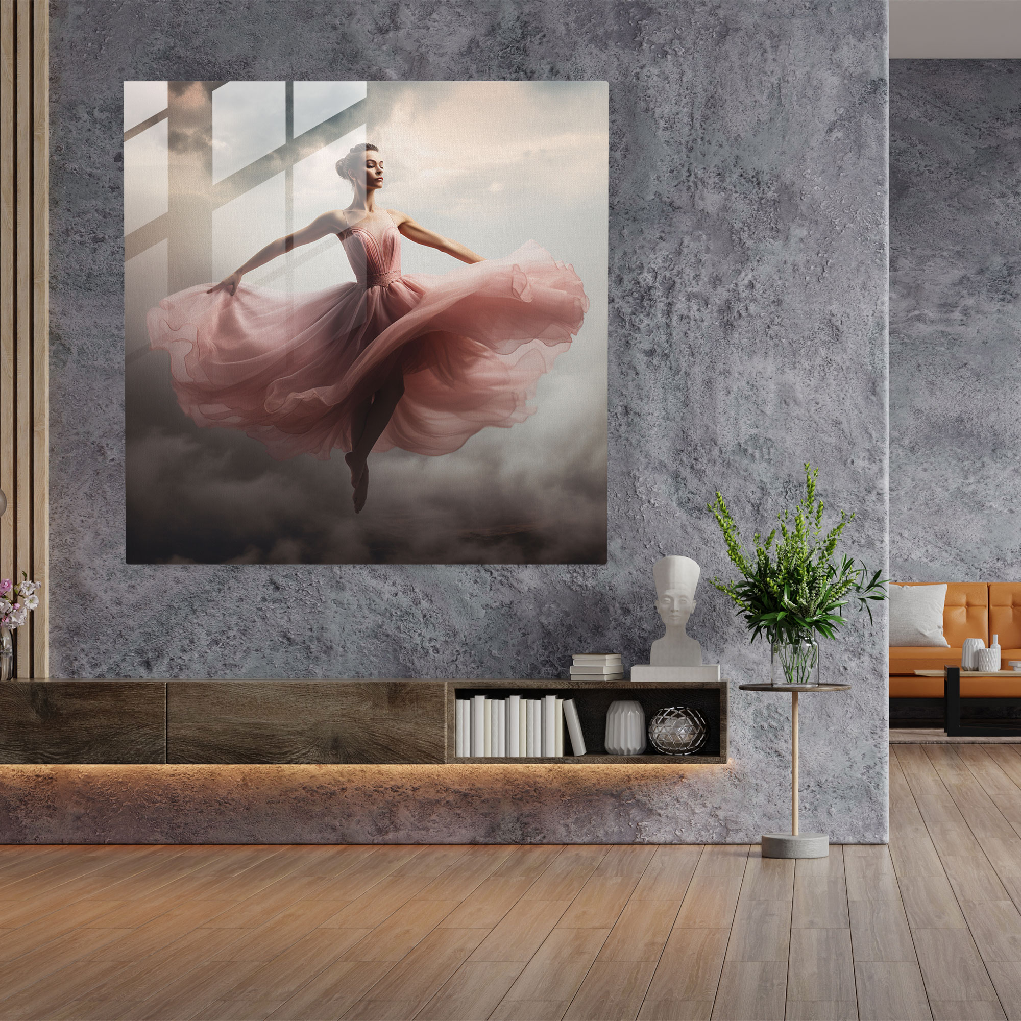 Ballerina Glass Print - Ethereal And Serene Glass Wall Art - Ballerina, Glass Print, Glass Art, Home Decoration