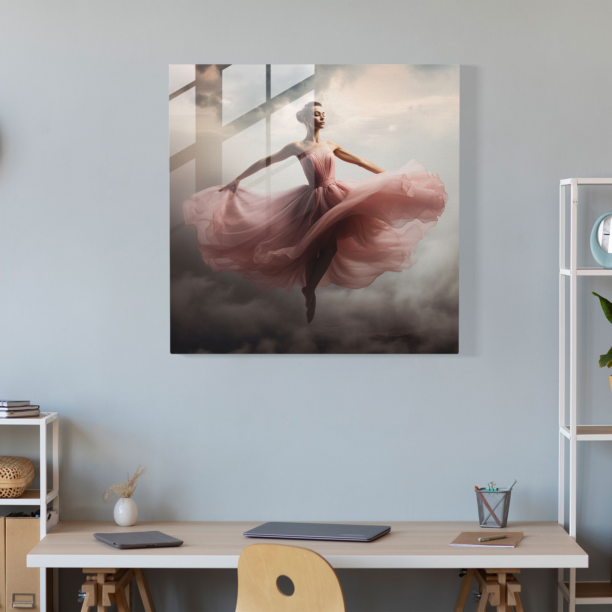Ballerina Glass Print - Ethereal And Serene Glass Wall Art - Ballerina, Glass Print, Glass Art, Home Decoration
