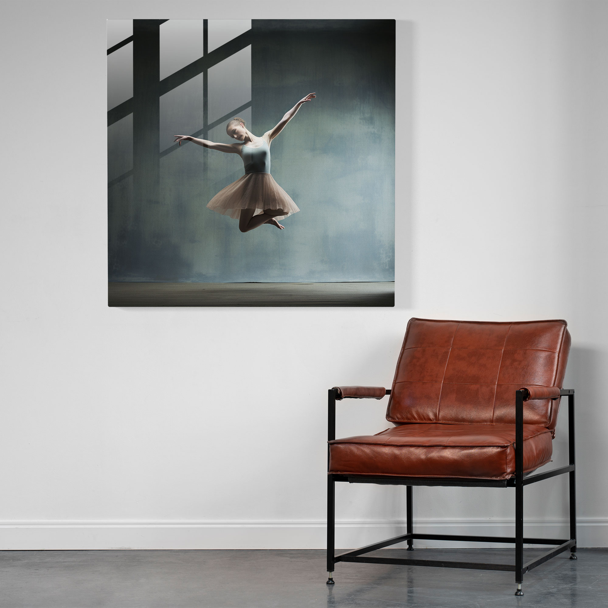 Contemporary Ballerina Glass Print - Ballerina, Contemporary, Home Decoration, Minimalistic