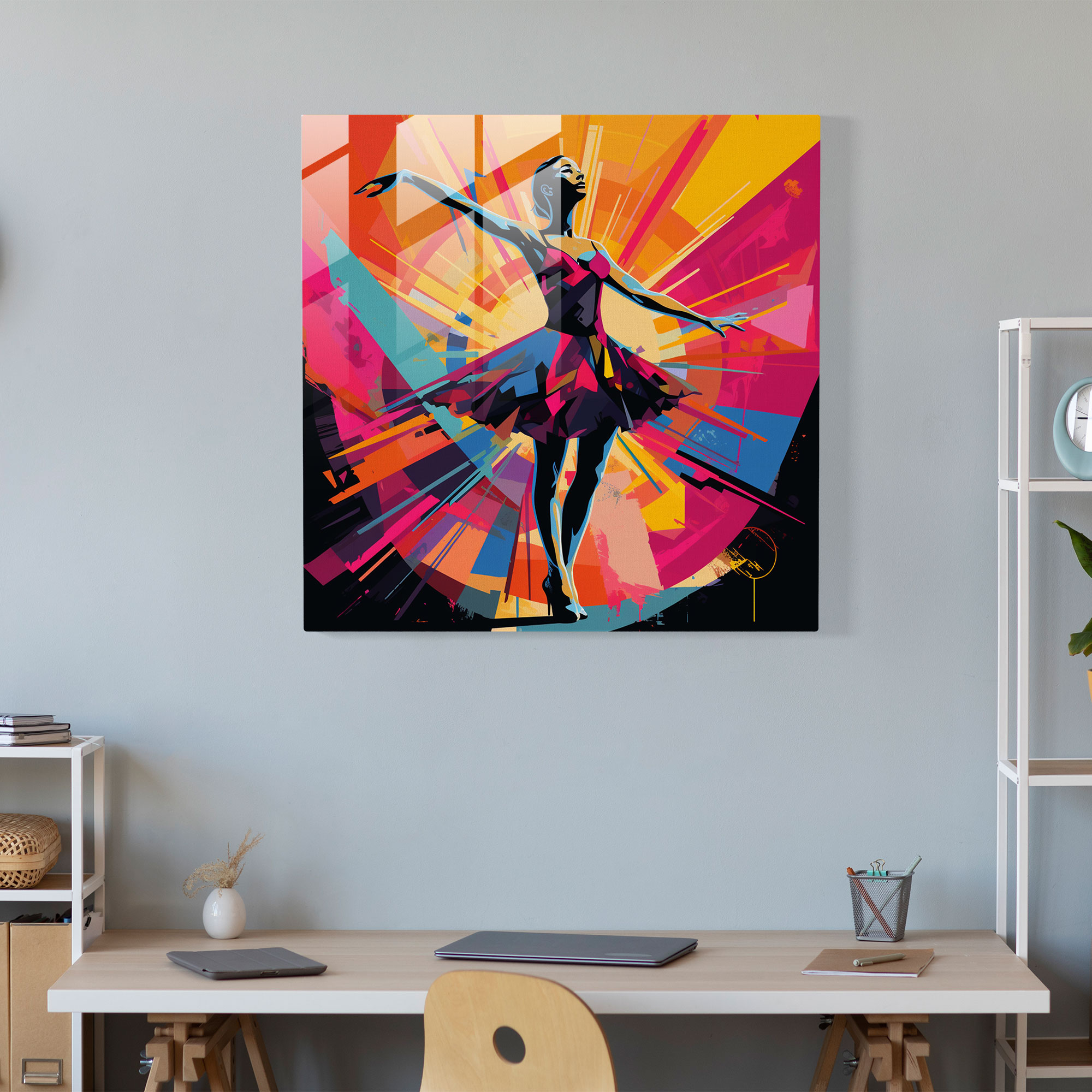 Pop Art Ballerina Glass Print - Ballerina, Wall Decoration, Illustration, Modern Art