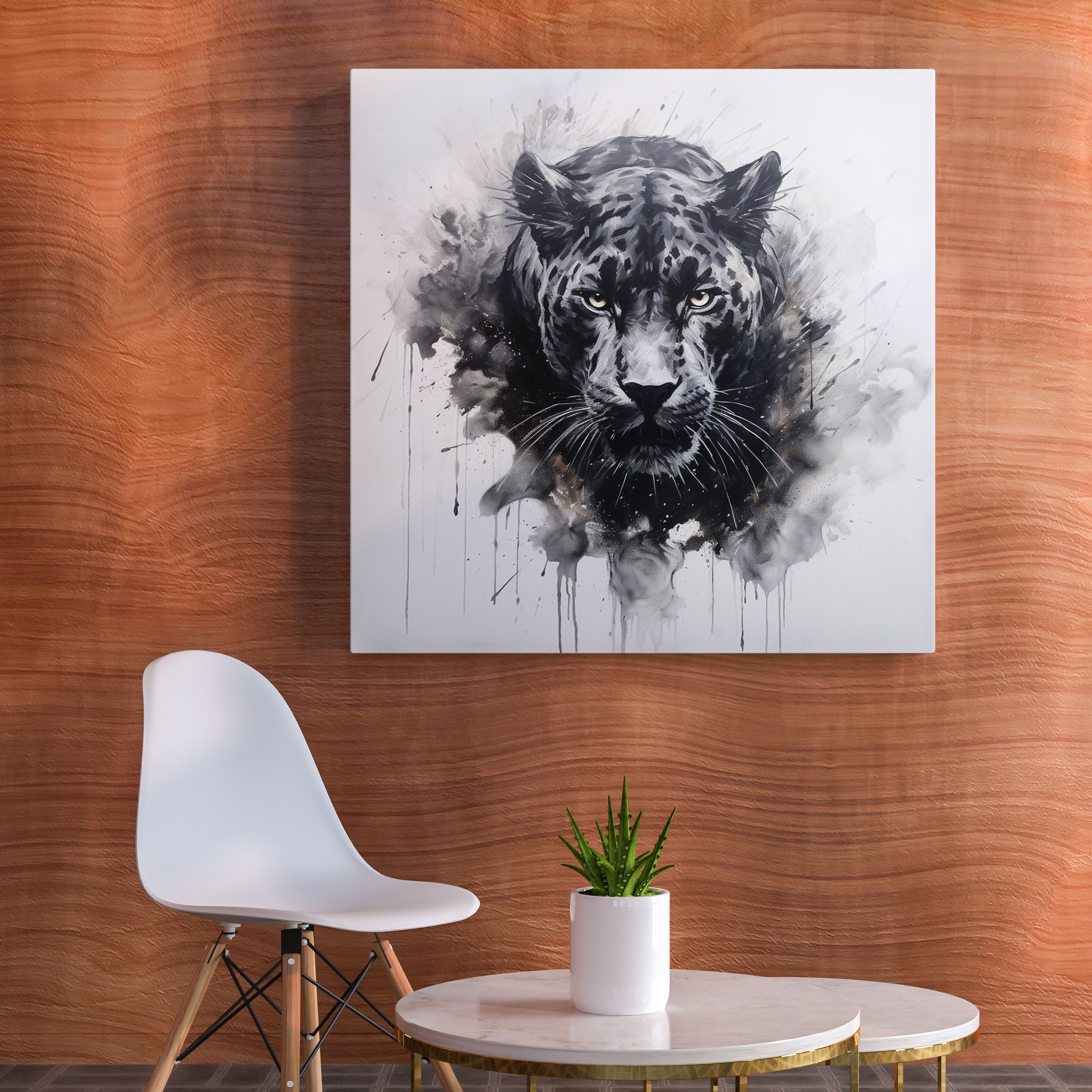 Abstract Black Panther Canvas Print - Black Panther, Canvas Wall Art, Home Decoration, Black Panther
