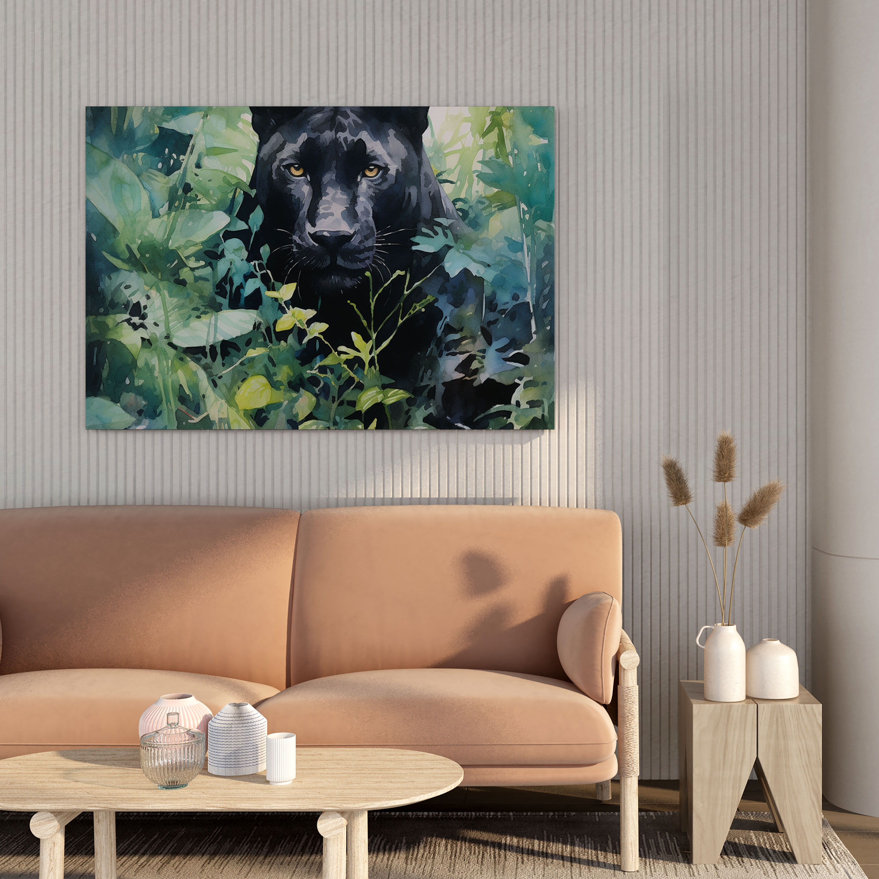 Serene Black Panther Wall Art - Black Panther, Serene Panther, Wall Art, Canvas Print