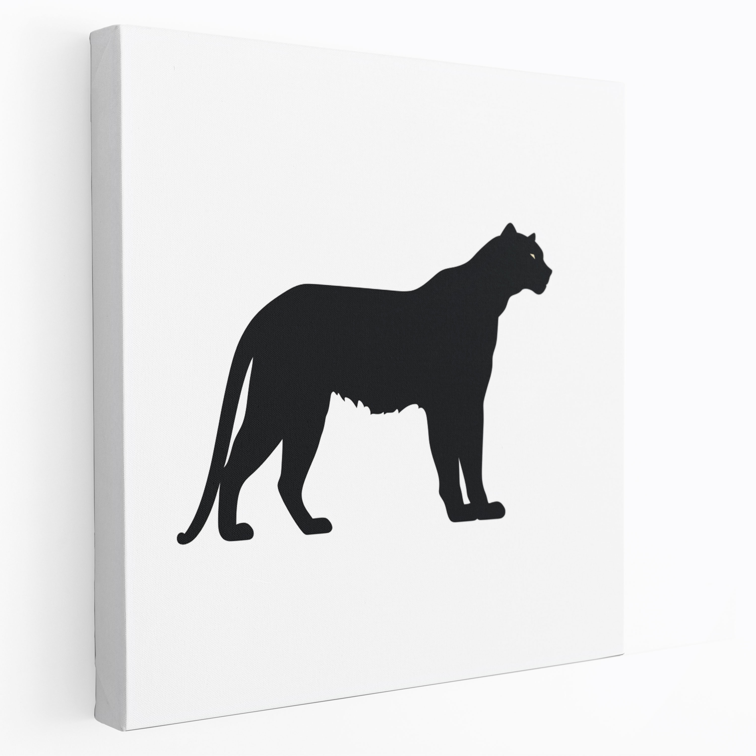 Minimalist Black Panther Wall Art - Black Panther, Minimalist Design, Canvas Print, Wall Decoration