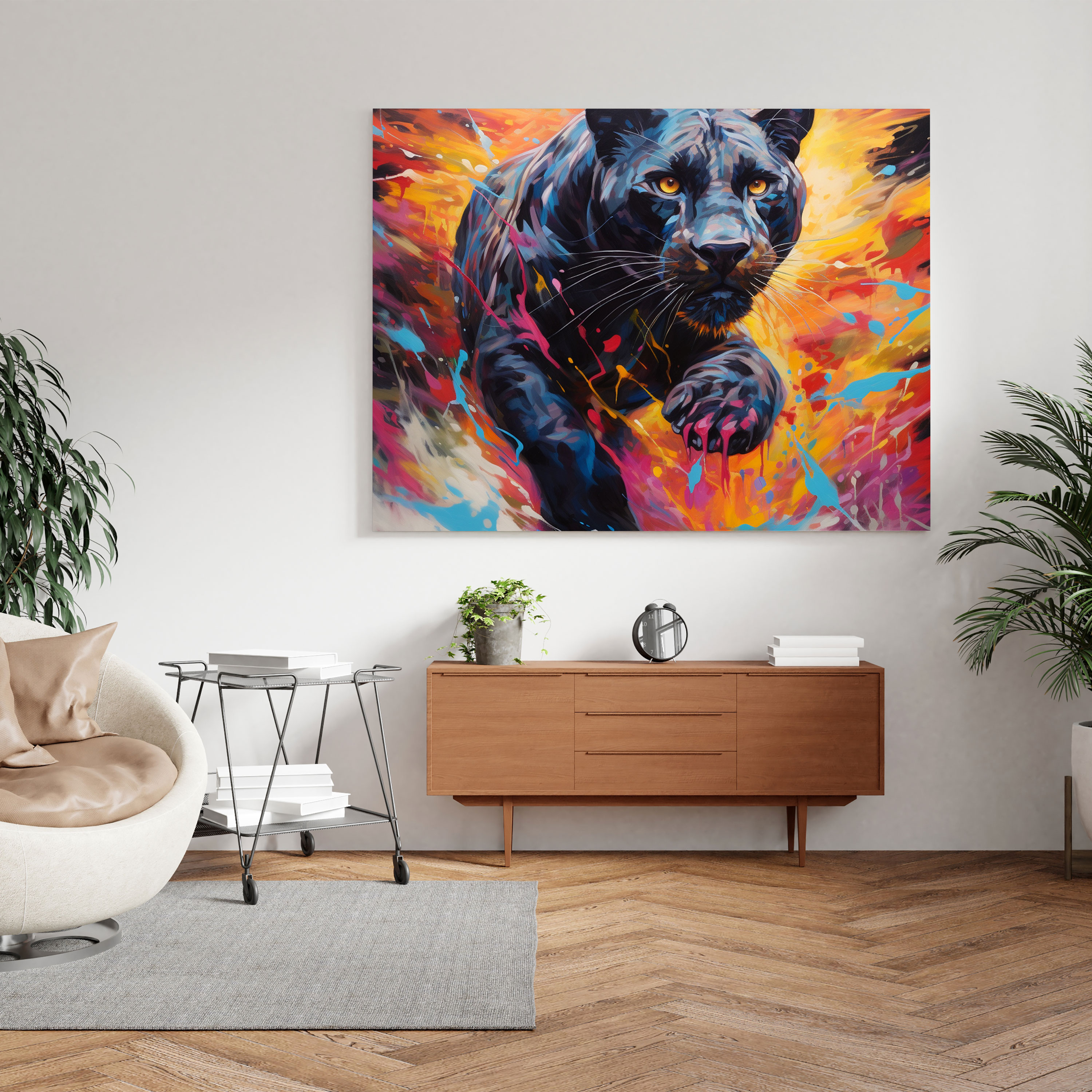 Black Panther Canvas Print - Black Panther, Modern, Black Panther, Abstract