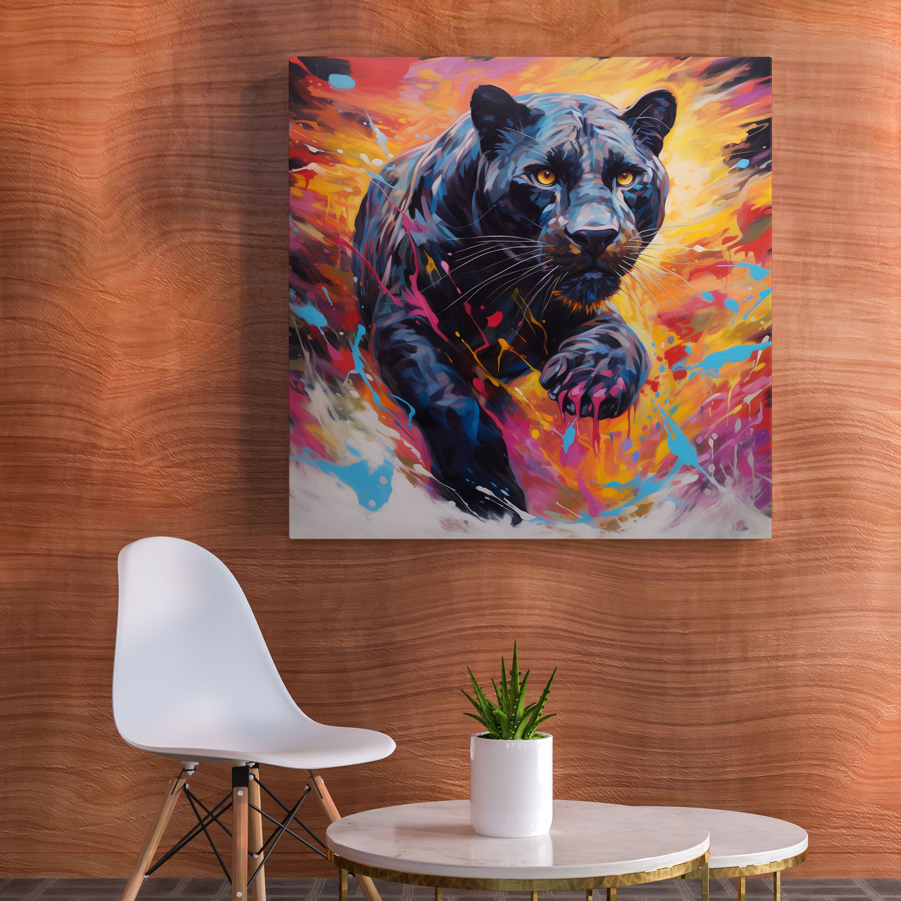 Black Panther Canvas Print - Black Panther, Modern, Black Panther, Abstract