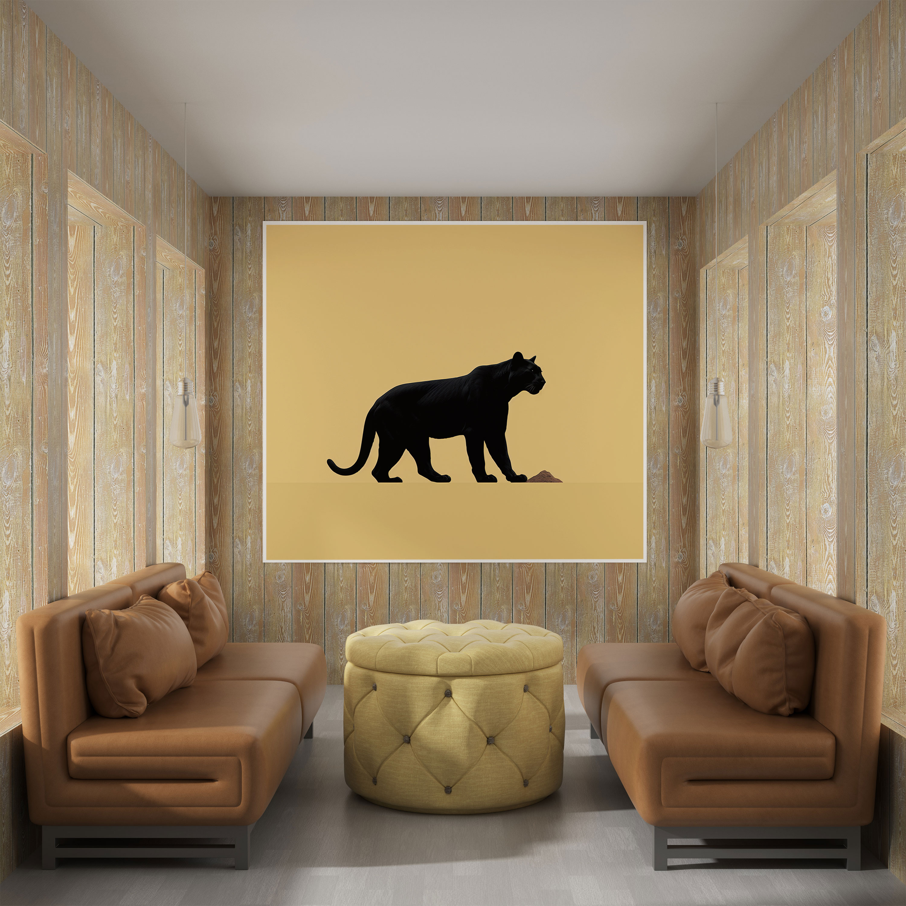 Black Panther Canvas Wall Art - Black Panther, Home Decoration, Canvas, Minimalist