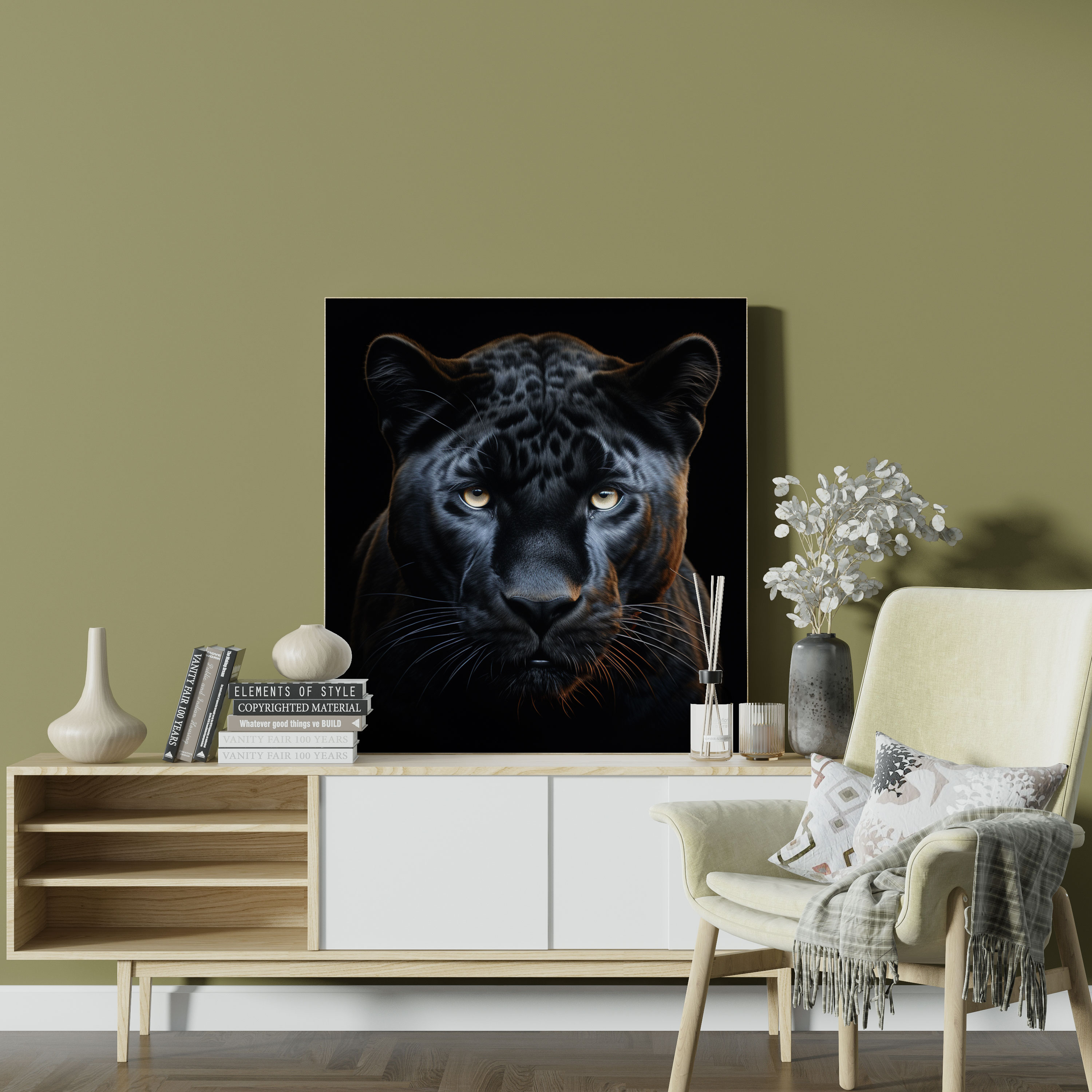 Elegant Black Panther Canvas Print - Black Panther, Wall Art, Elegant, Black Panther