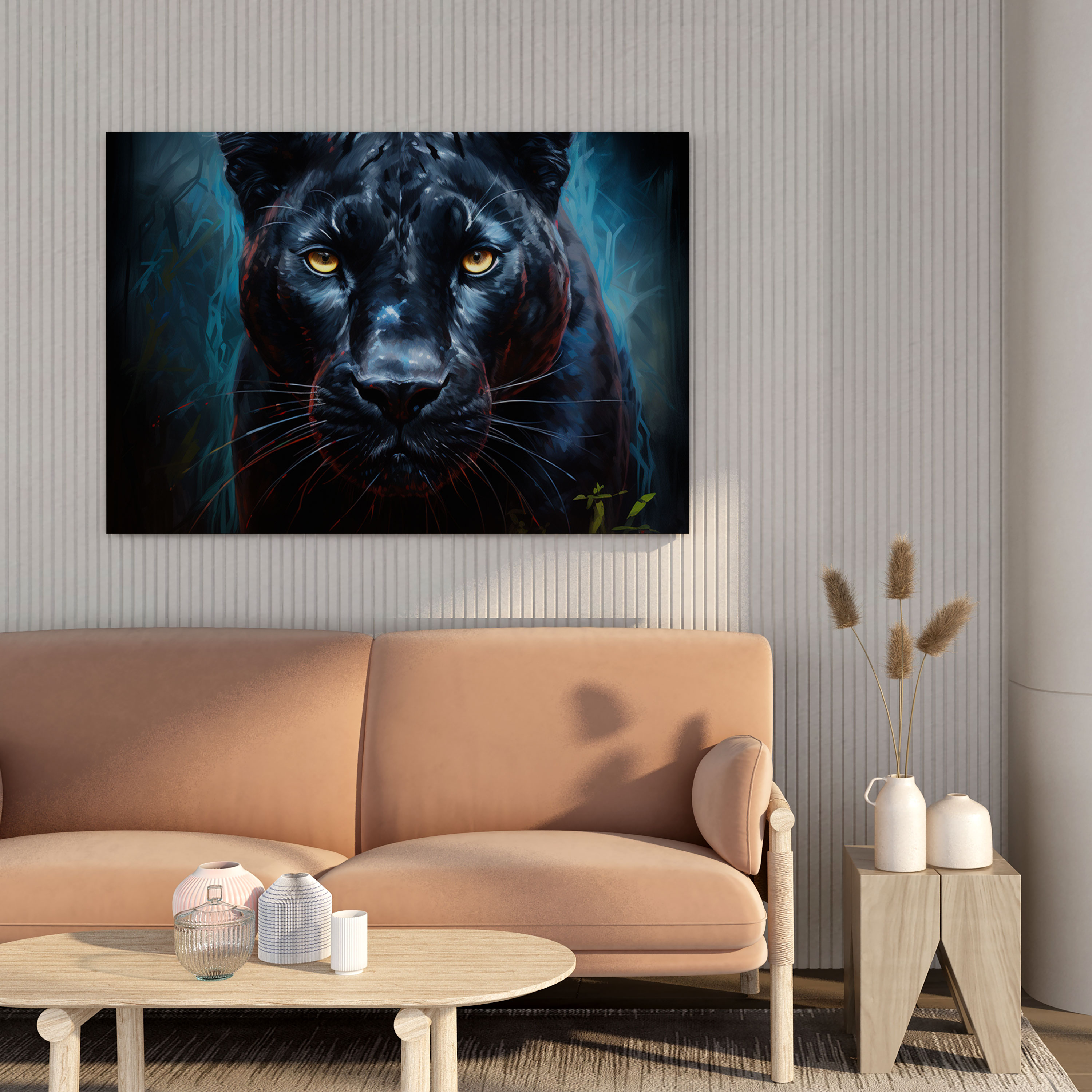 Mysterious Black Panther Canvas Print - Black Panther, Canvas Wall Art, Mysterious, Canvas Print
