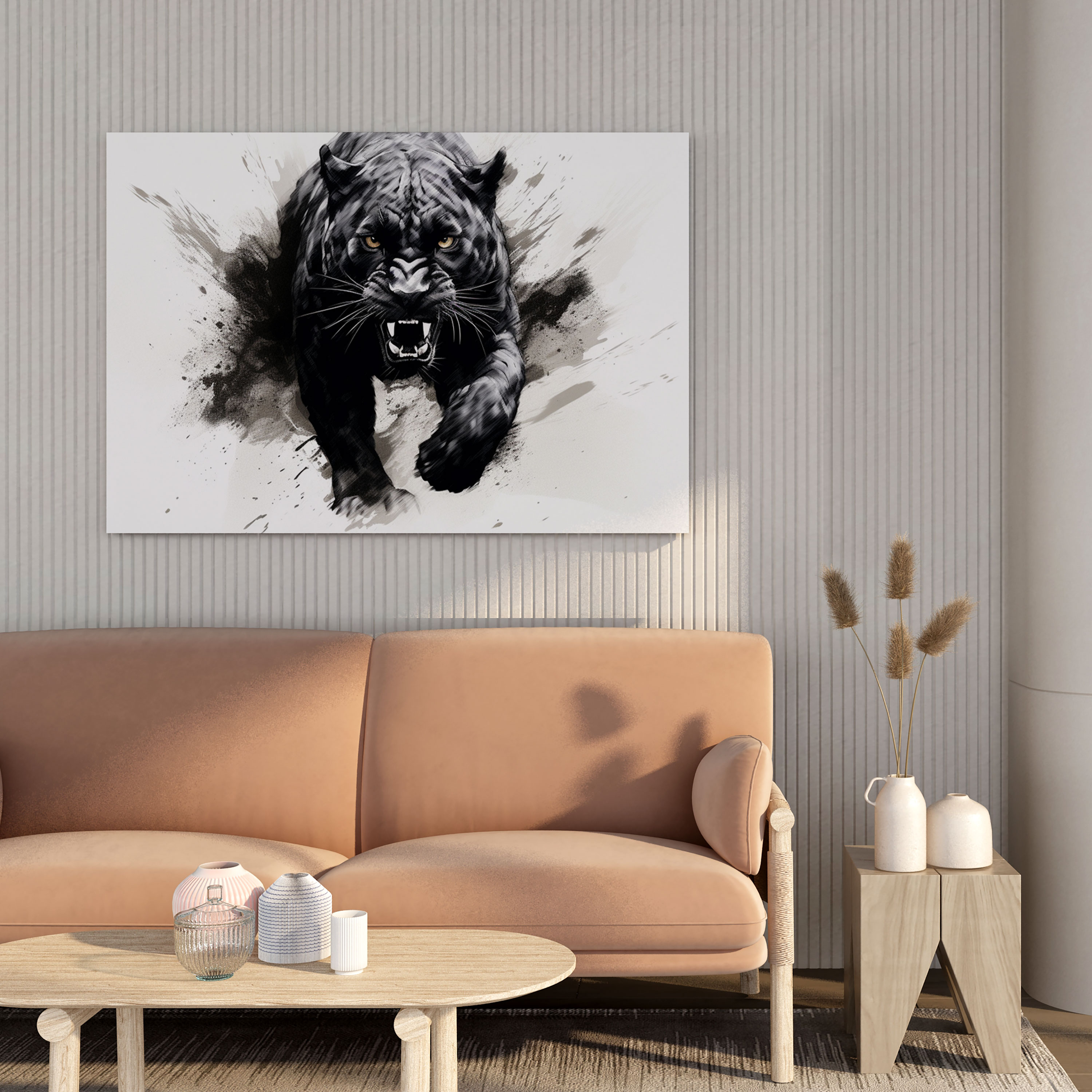 Black Panther Wall Art - Minimalist Black And White Sketch - Black Panther, Black Panther, Wall Art, Sketch