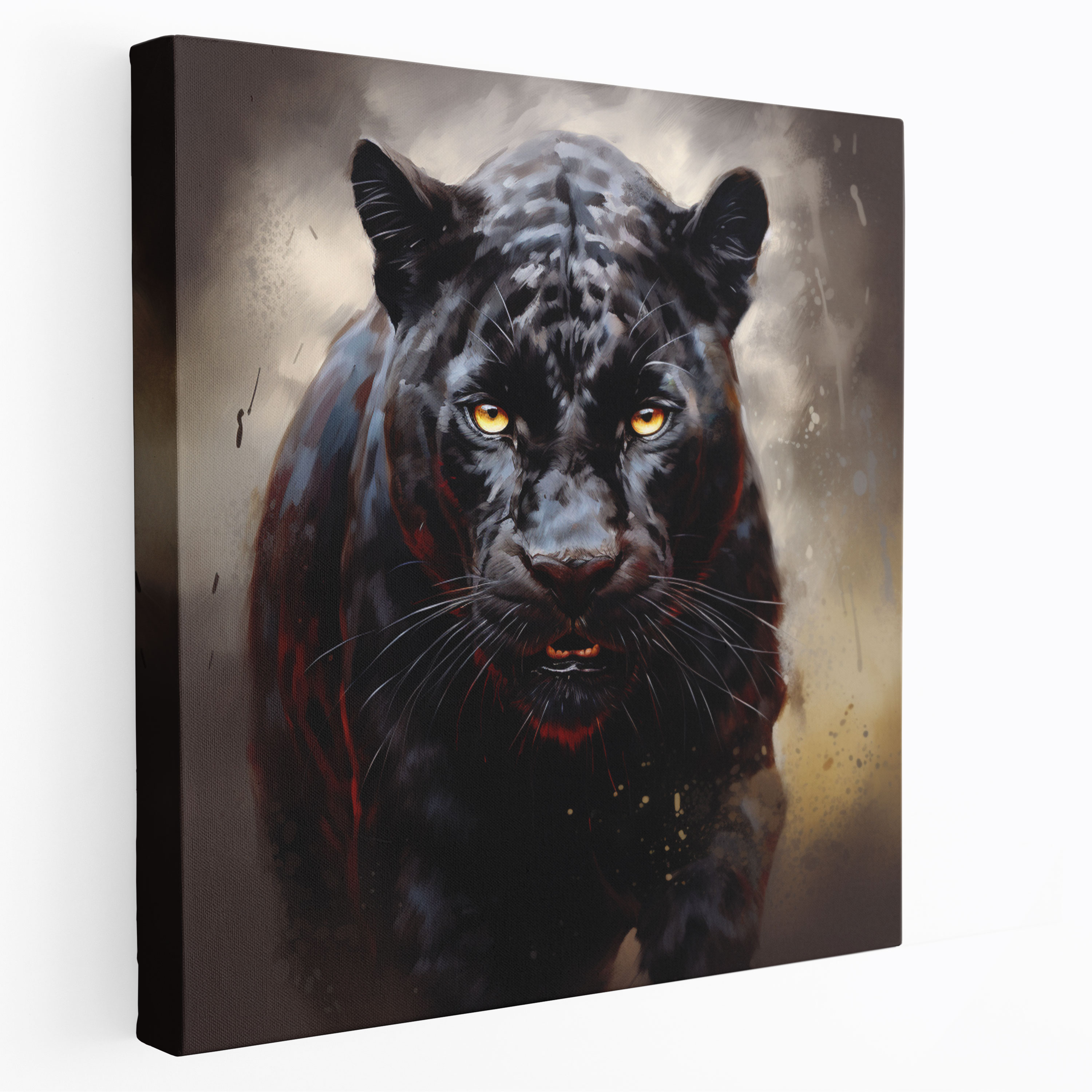 Black Panther Wall Art - Digital Portrait Painting Canvas Print - Black Panther, Canvas Wall Art, Canvas Print, Confidence