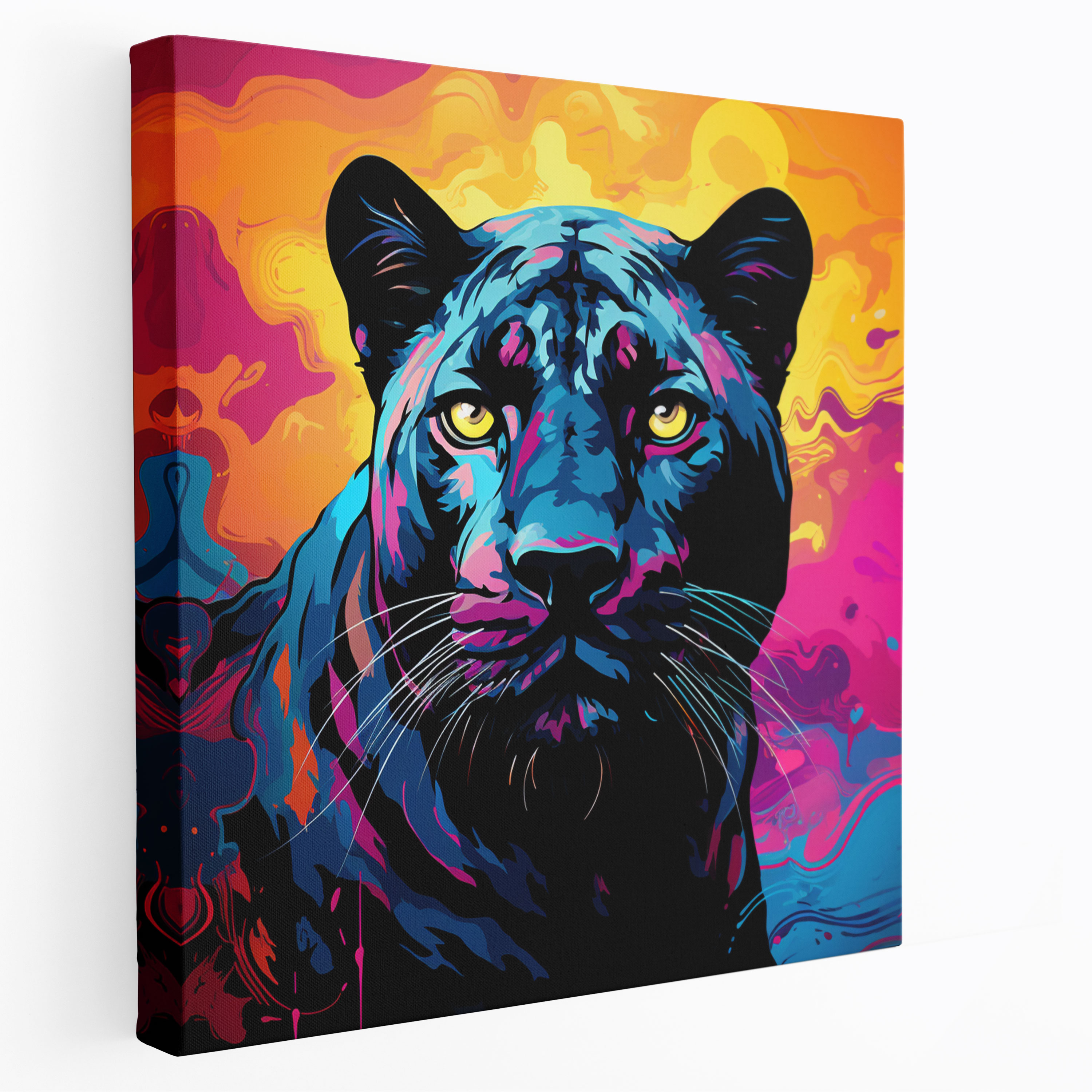 Black Panther Wall Art - Pop Art Canvas Print - Black Panther, Pop Art, Wall Art, Black Panther