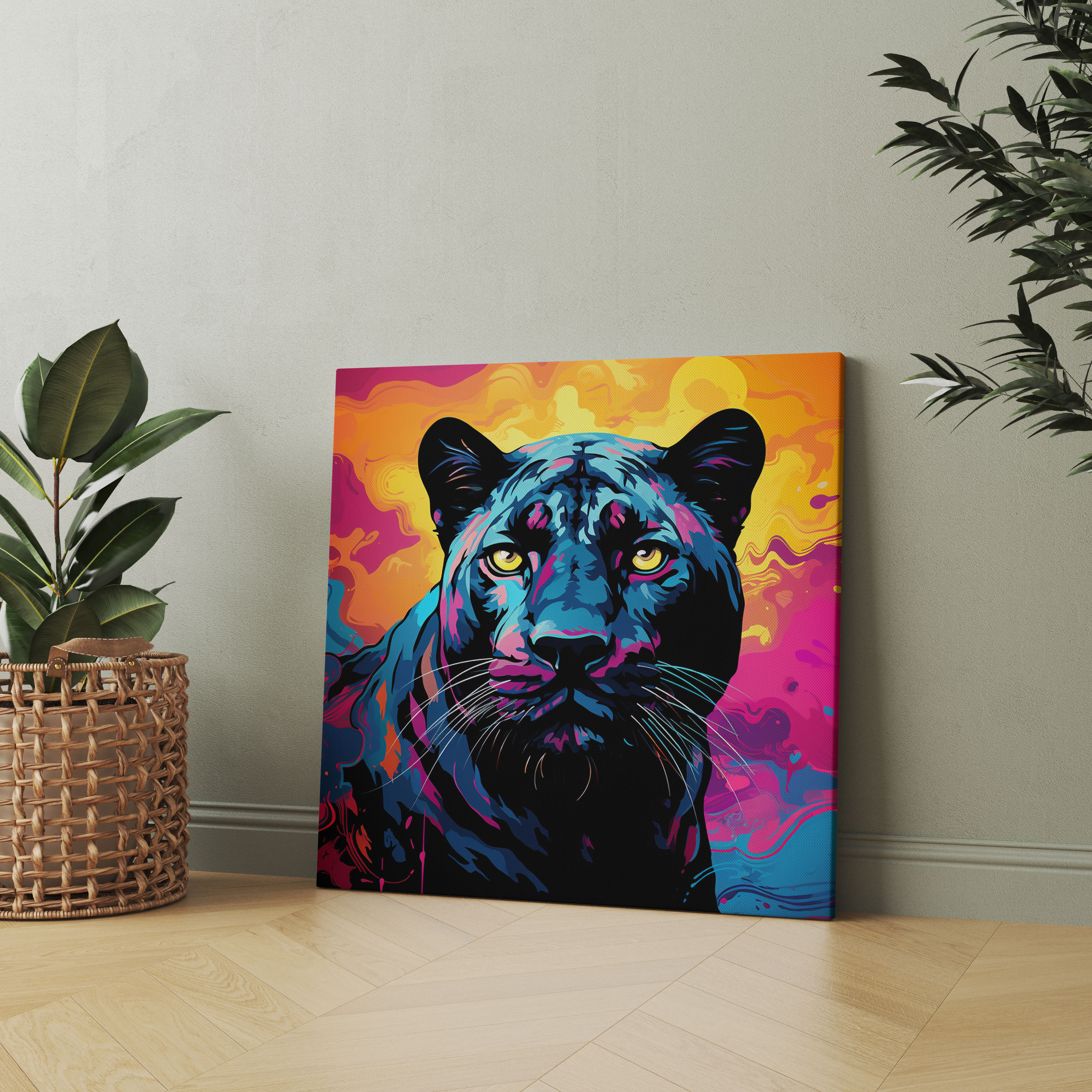 Black Panther Wall Art - Pop Art Canvas Print - Black Panther, Pop Art, Wall Art, Black Panther