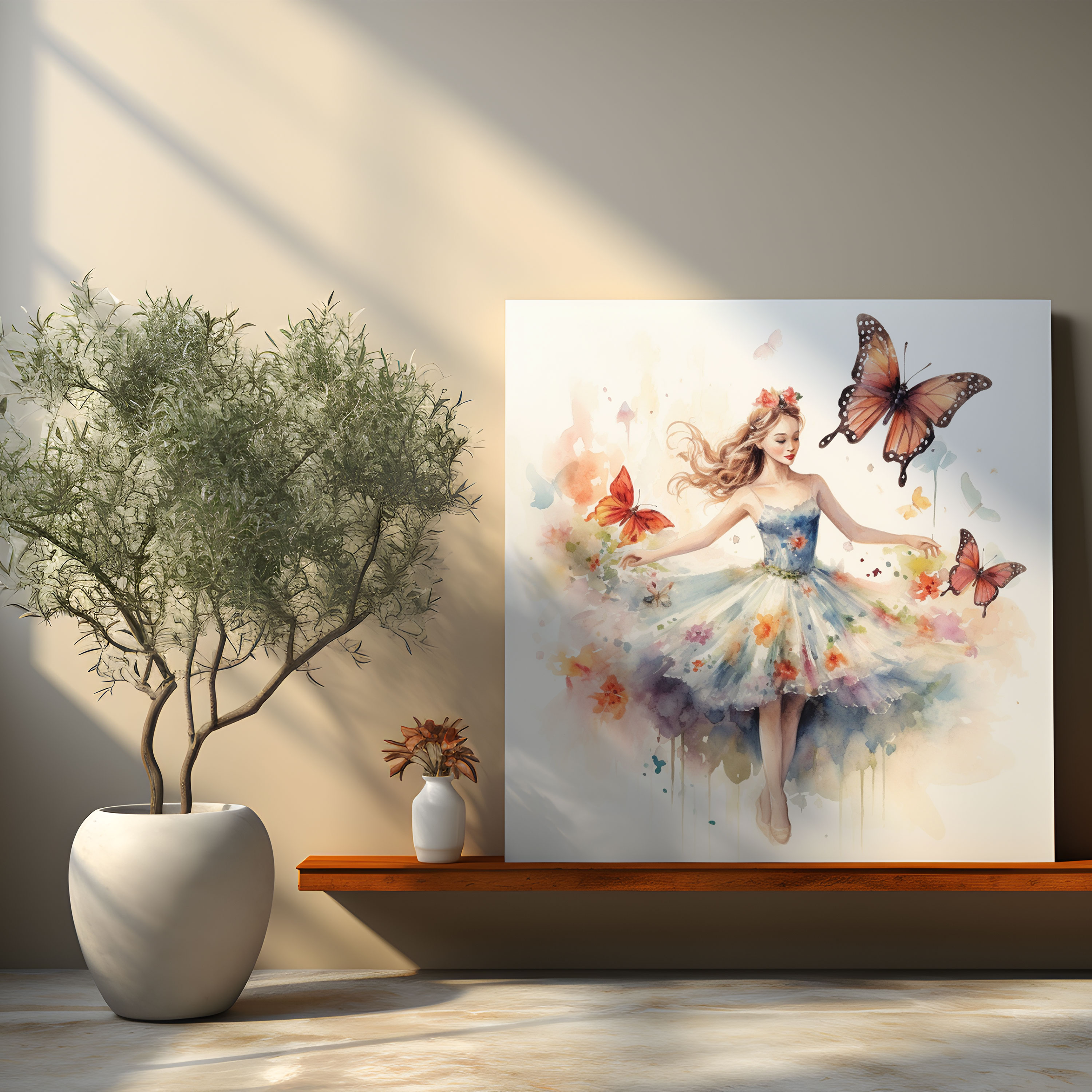 Whimsical Ballerina Canvas Print - Ballerina, Whimsical, Wall Decoration, Canvas Print
