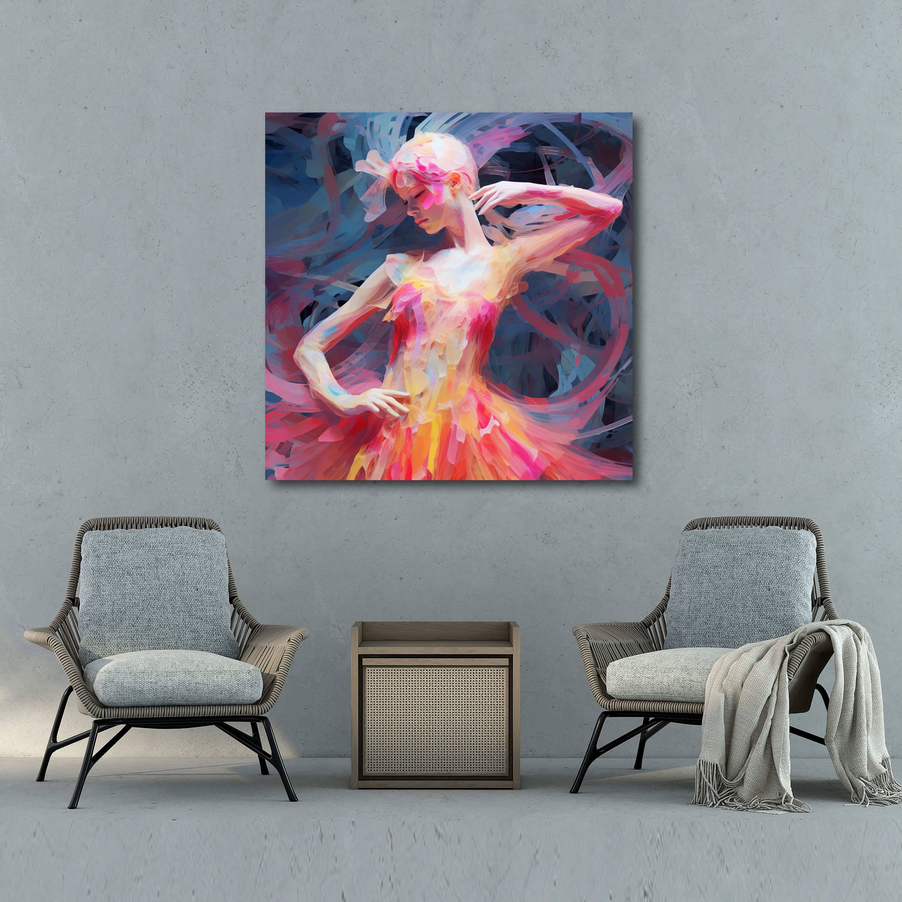 Modern Ballerina Canvas Print - Ballerina, Canvas Print, Patterns, Home Decoration