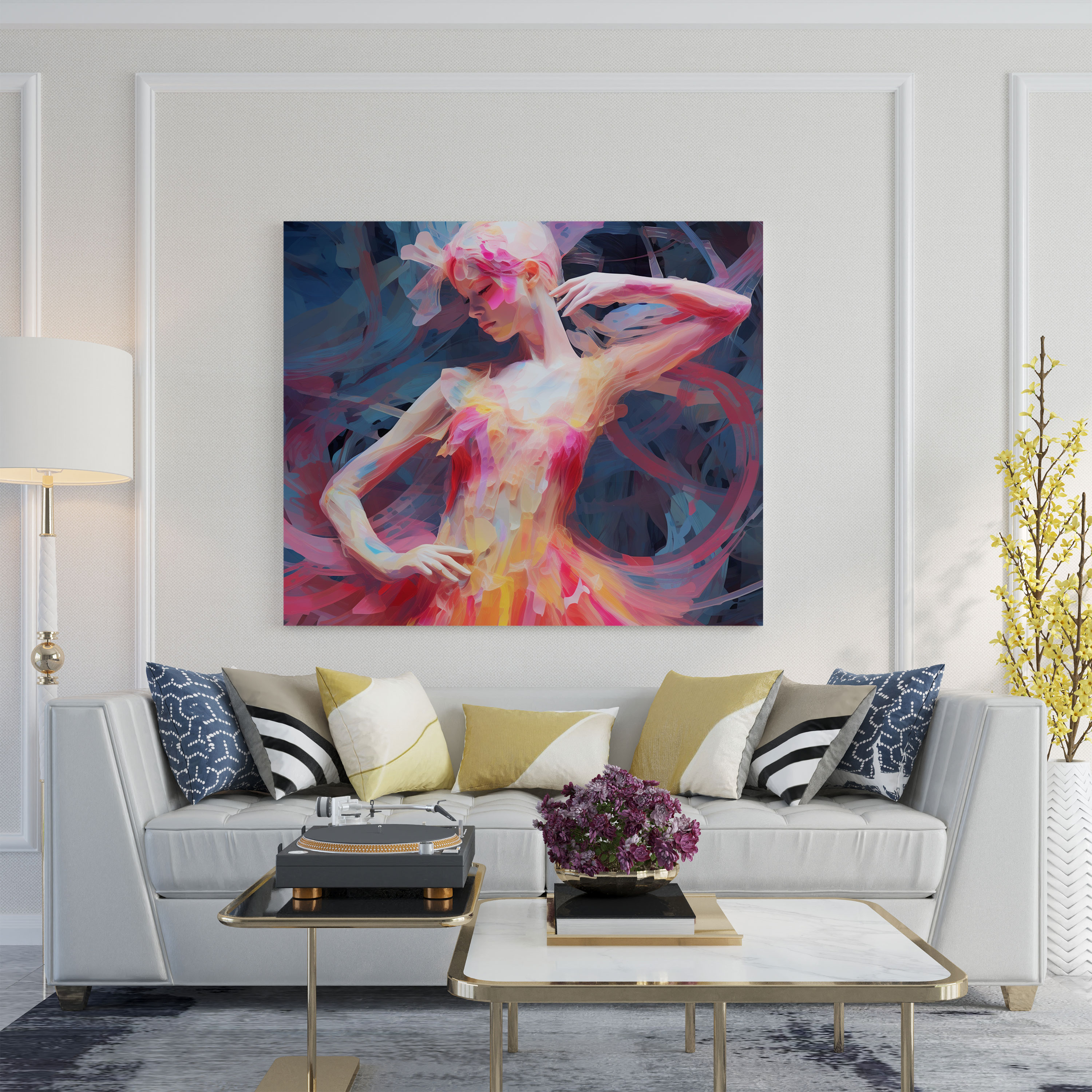 Modern Ballerina Canvas Print - Ballerina, Canvas Print, Patterns, Home Decoration
