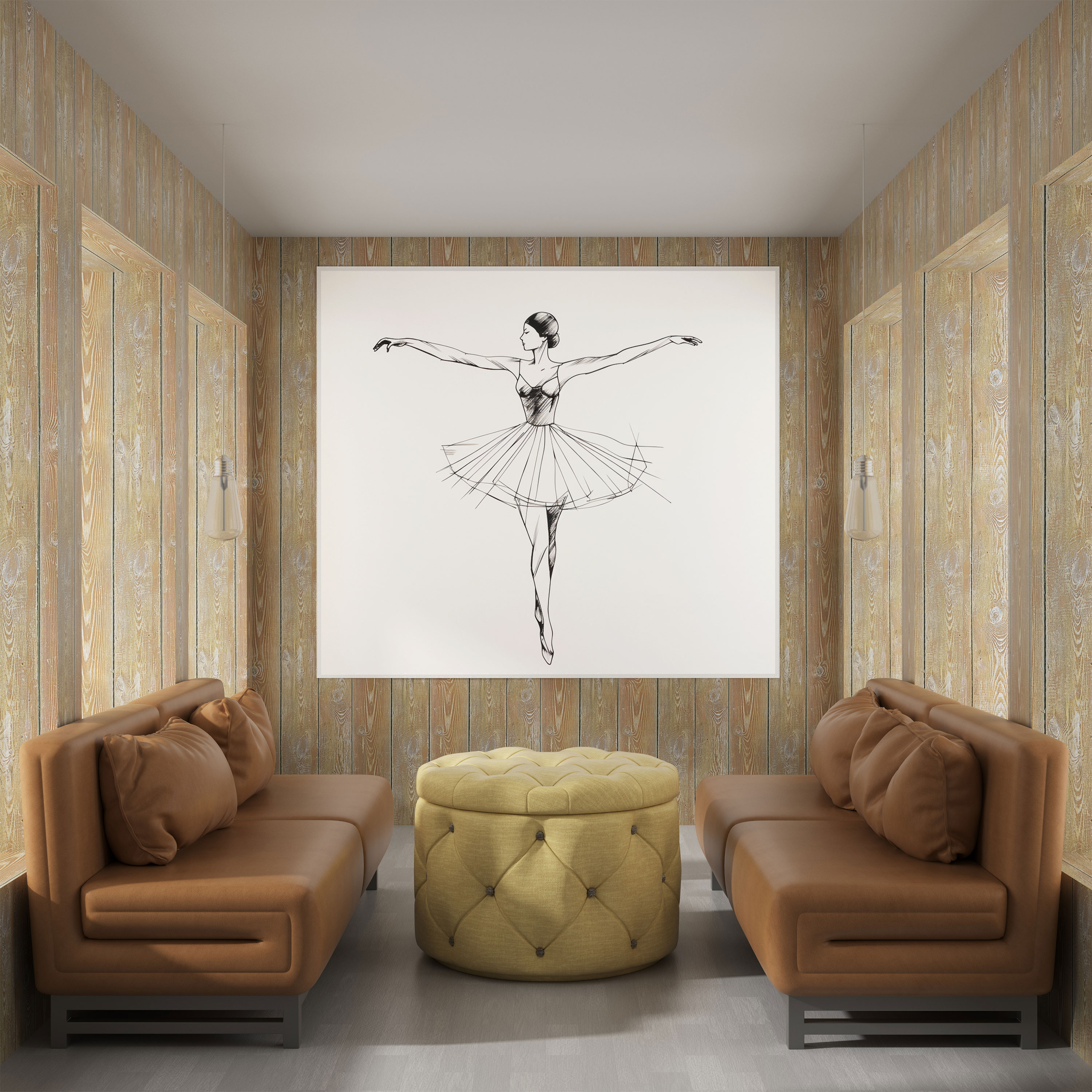 Minimalist Ballerina Canvas Print - Ballerina, Canvas Wall Art, Canvas, Graceful Pose