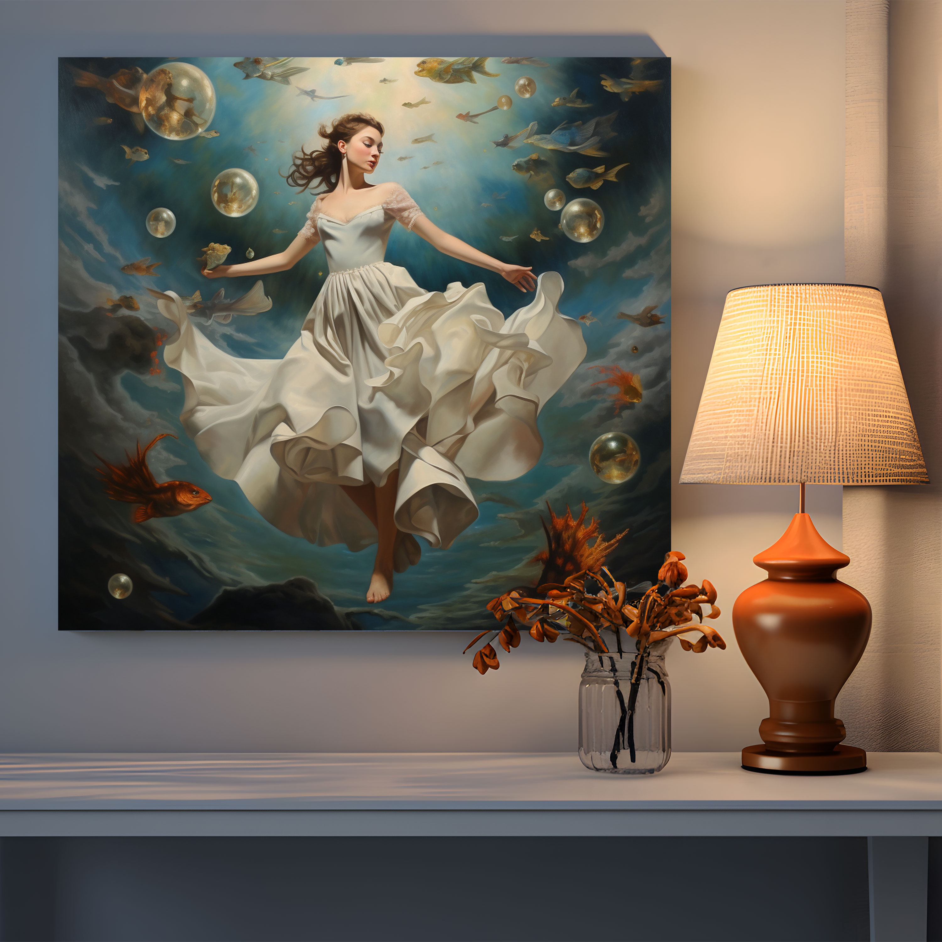 Surrealist Ballerina Canvas Print - Ballerina, Painting, Ballerina, Canvas Wall Art