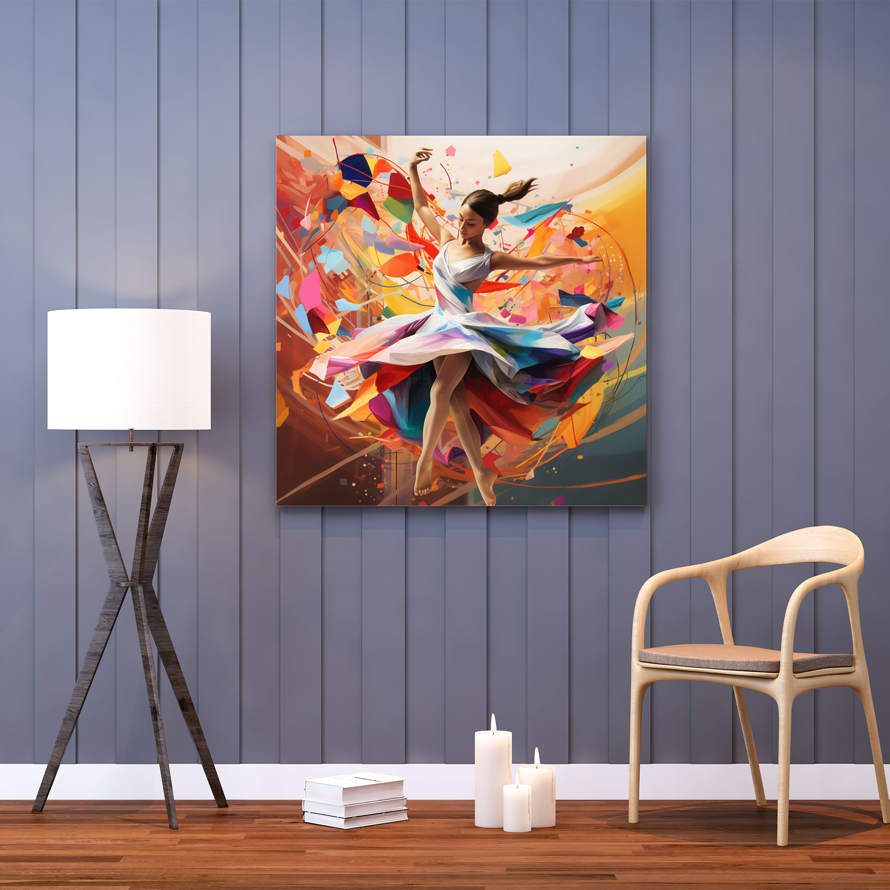 Ballerina Abstract Shapes Canvas Print - Ballerina, Canvas, Abstract Shapes, Wall Art