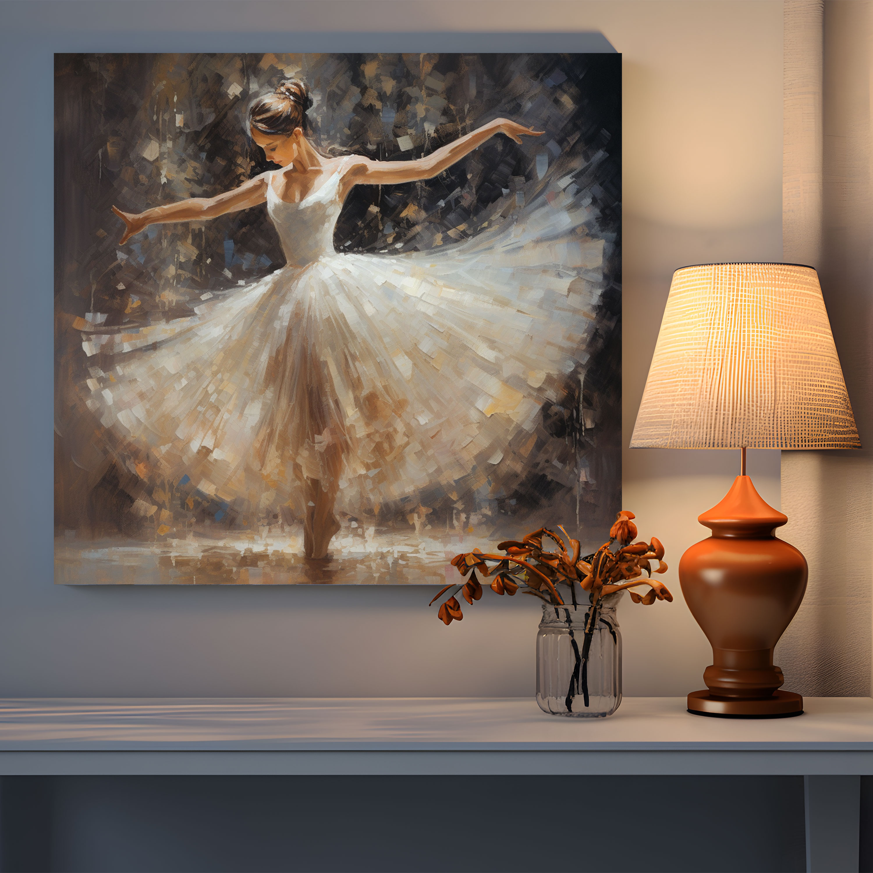 Impressionist Ballerina Canvas Print - Ballerina, Wall Art, Canvas Wall Art, Graceful Movement