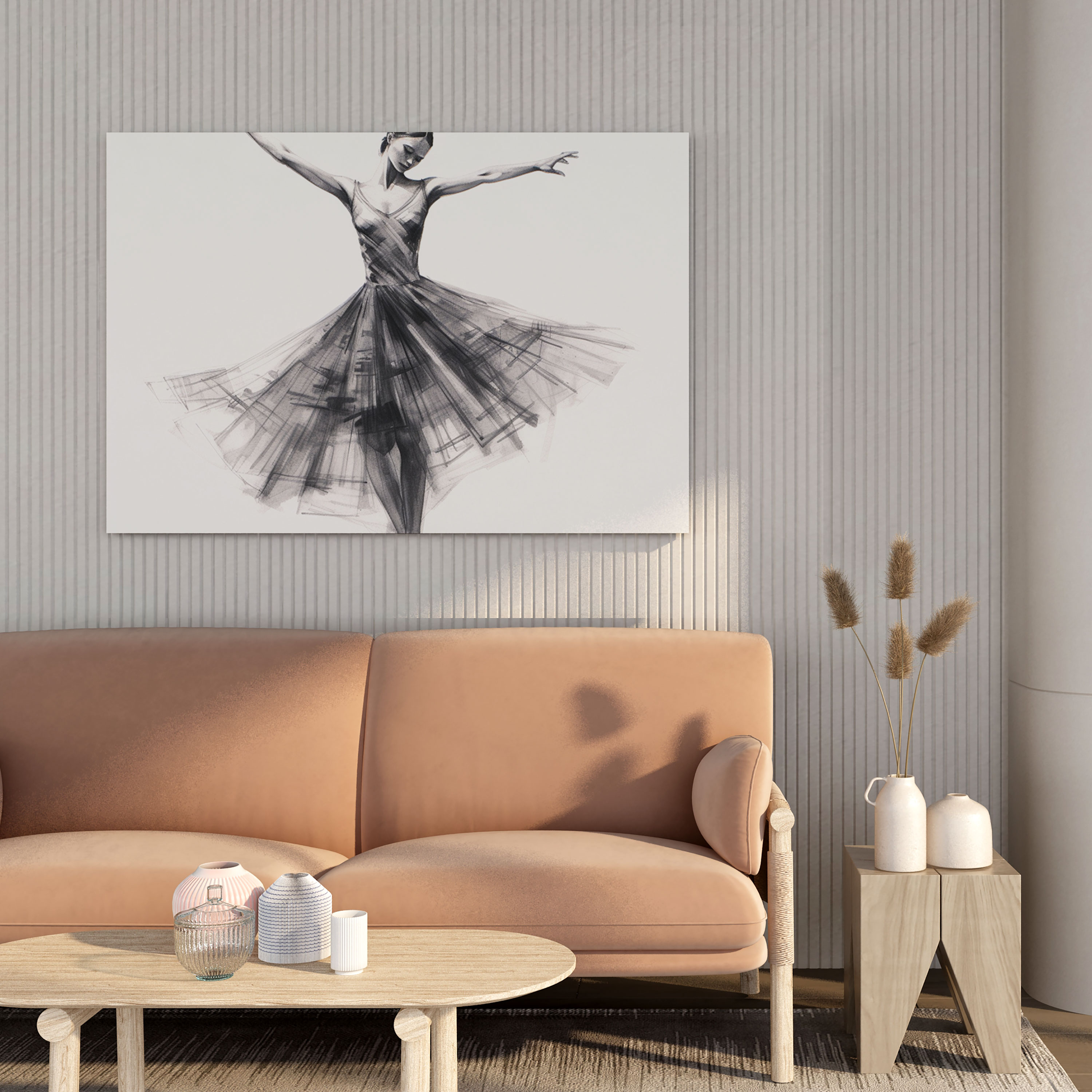 Minimalist Ballerina Canvas Print - Ballerina, Canvas, Canvas Print, Canvas Wall Art