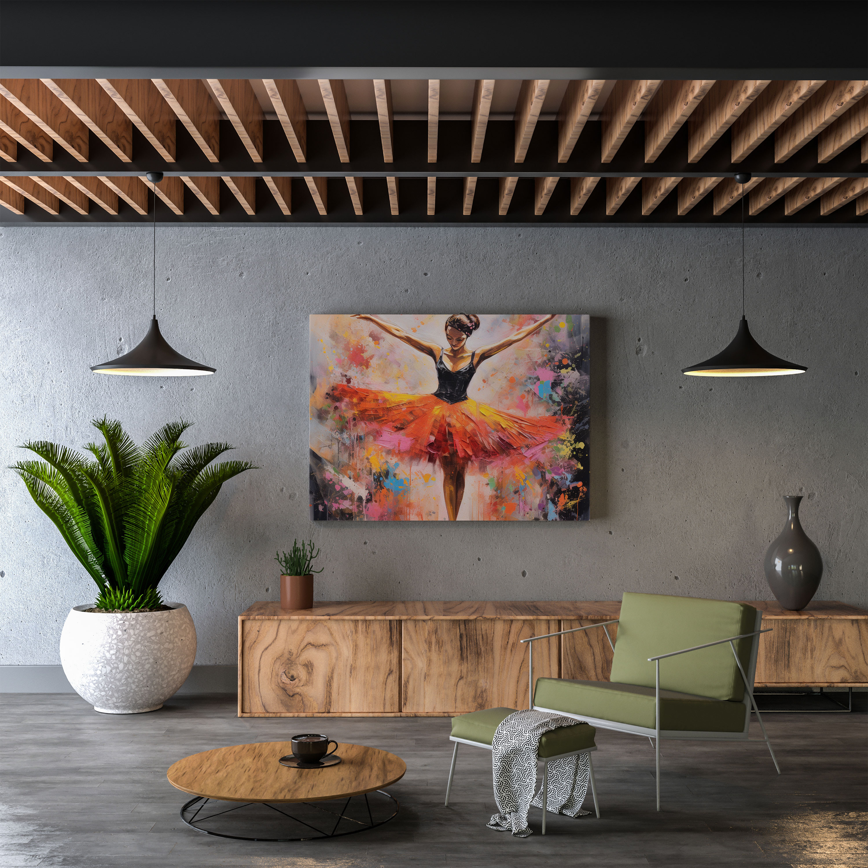 Contemporary Ballerina Canvas Print - Ballerina, Canvas, Wall Decoration, Canvas Wall Art