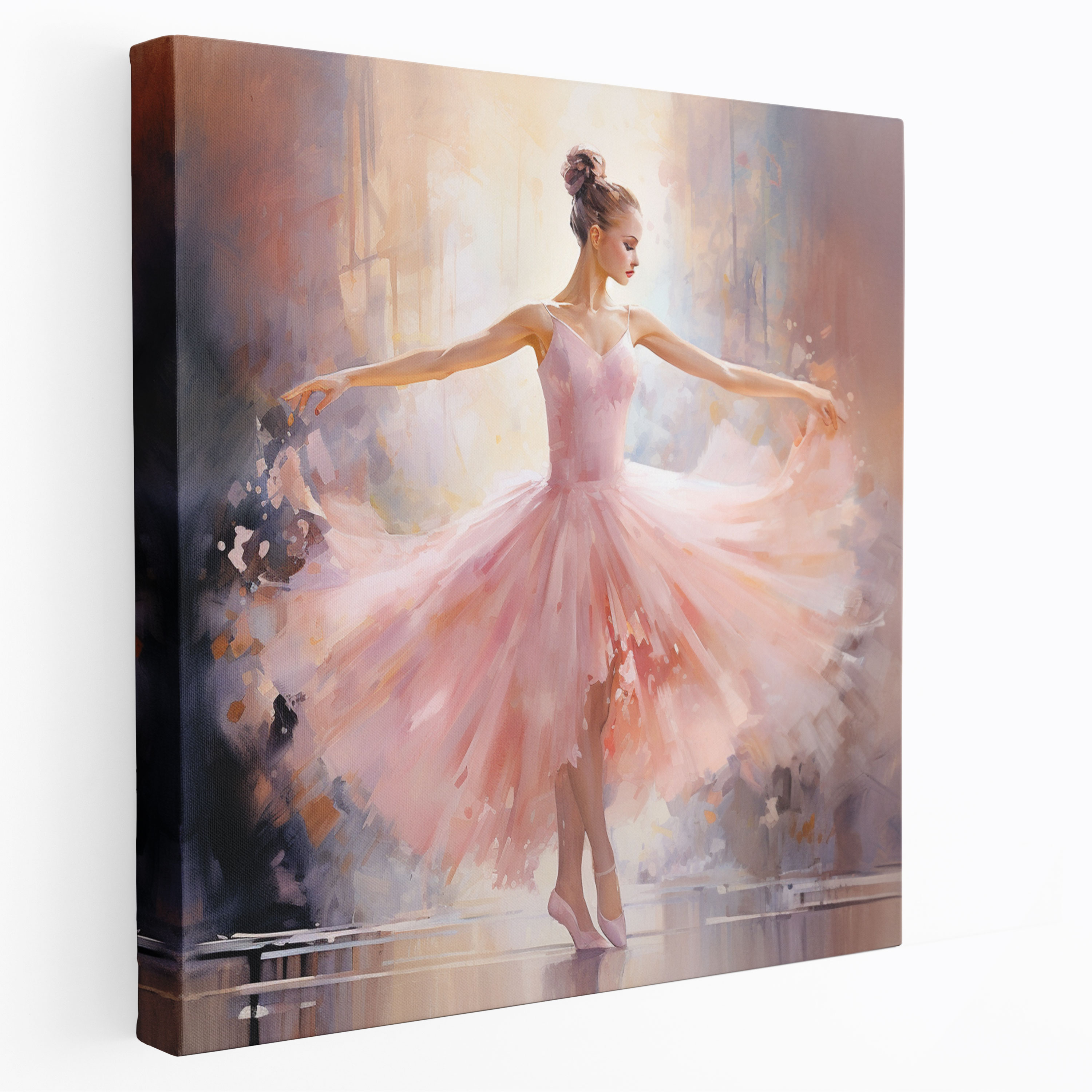 Elegant Watercolor Ballerina Canvas Print - Ballerina, Whimsical, Canvas Wall Art, Ballerina